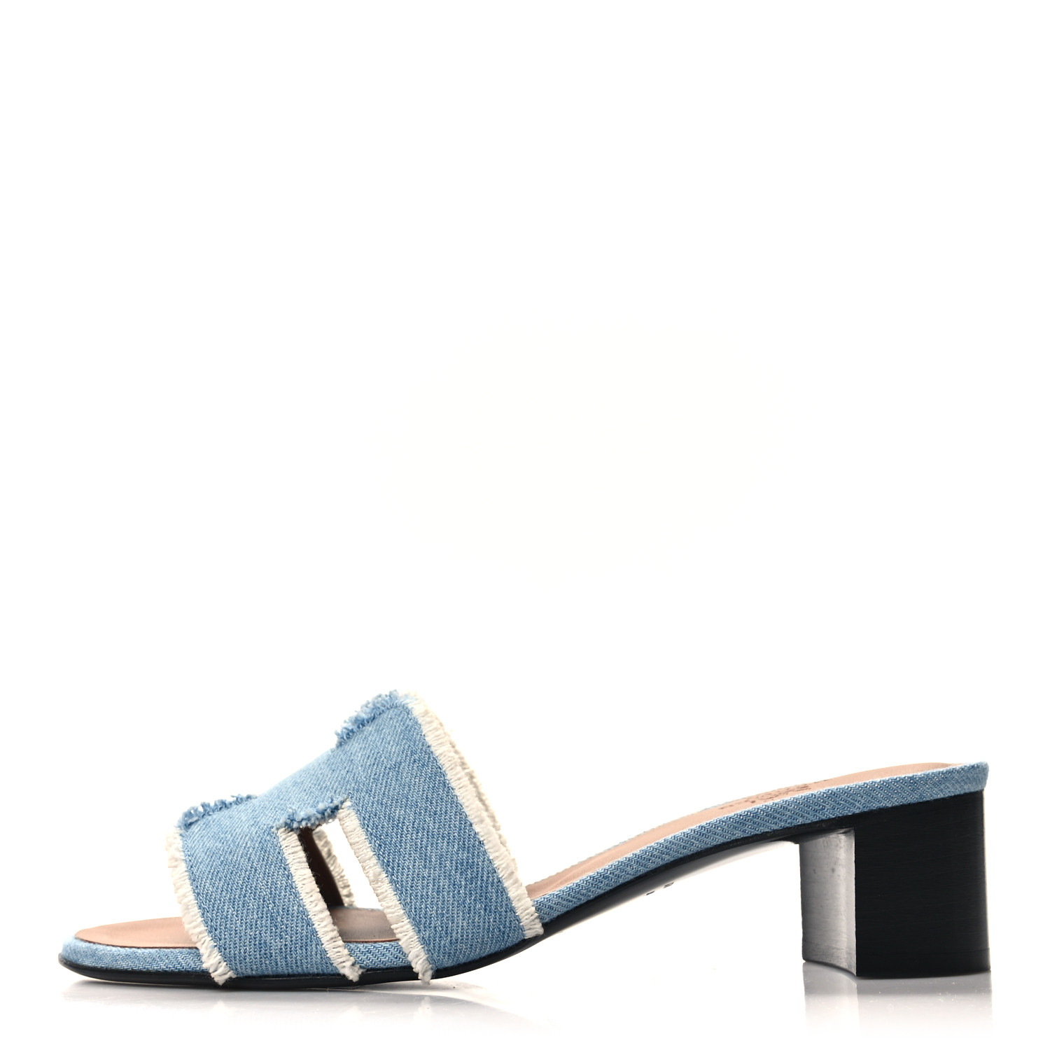 【フリンジ♪】HERMES サンダルOasis HERMES Denim Fringe Oasis Sandals 37 Bleu Clair 1475279