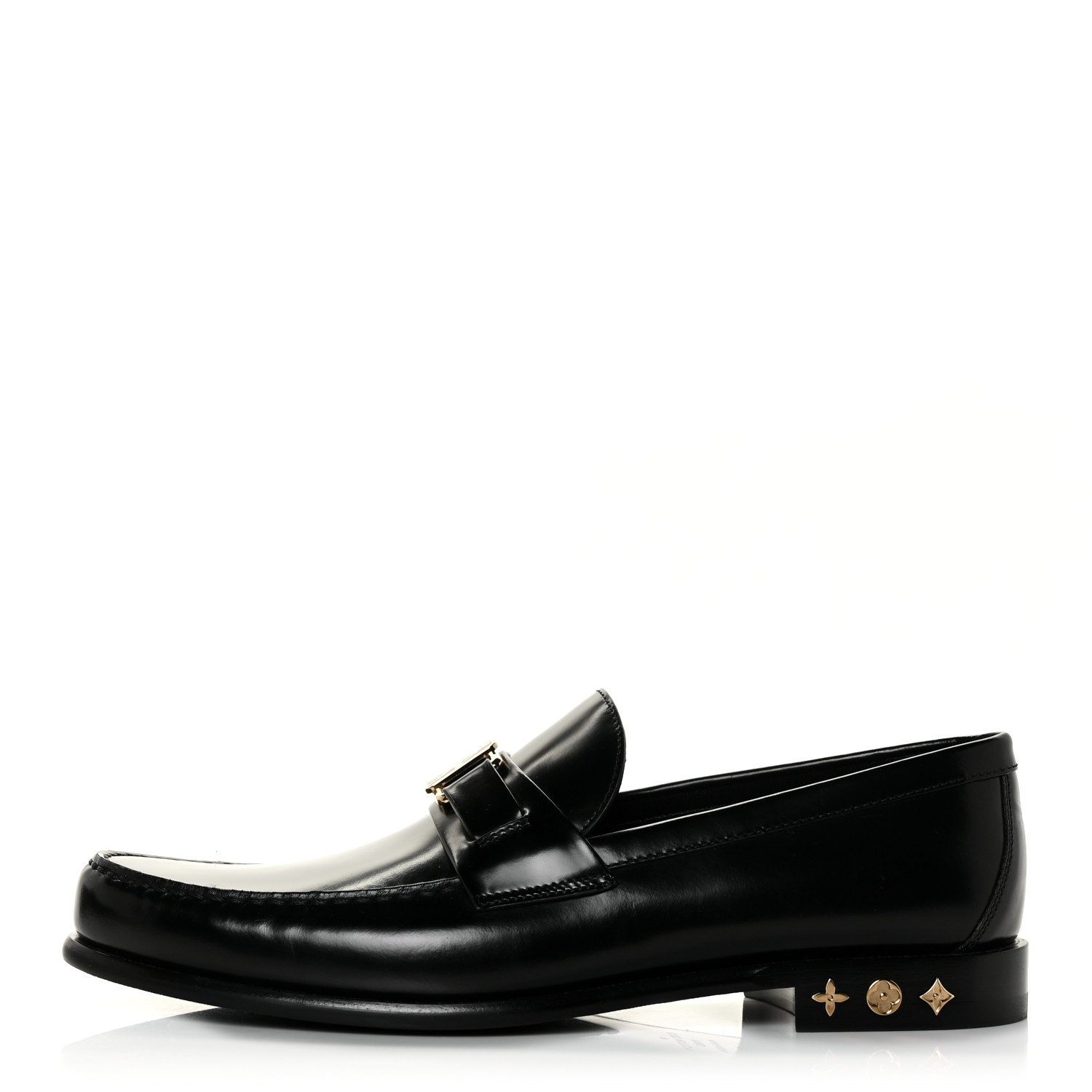 LOUIS VUITTON X NBA Calfskin Mens Loafers 9.5 Black 1023594