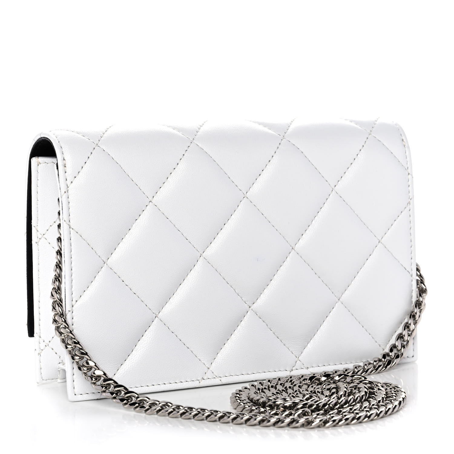 ALEXANDER MCQUEEN Calfskin Quilted Graffiti Skull Small