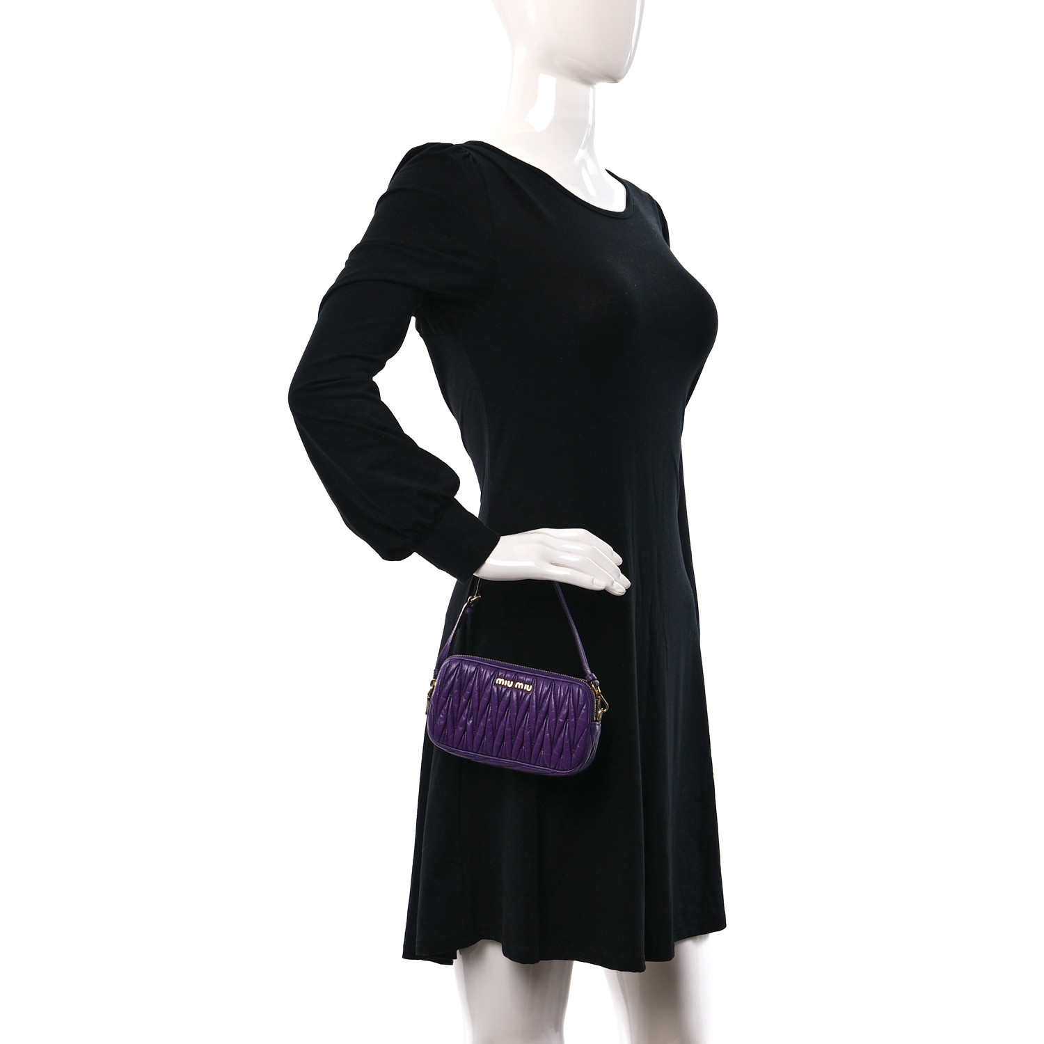 miu miu キルティングバッグ パープル Miu Miu Purple Crossbody Bag ○ Labellov ○ Buy and Sell