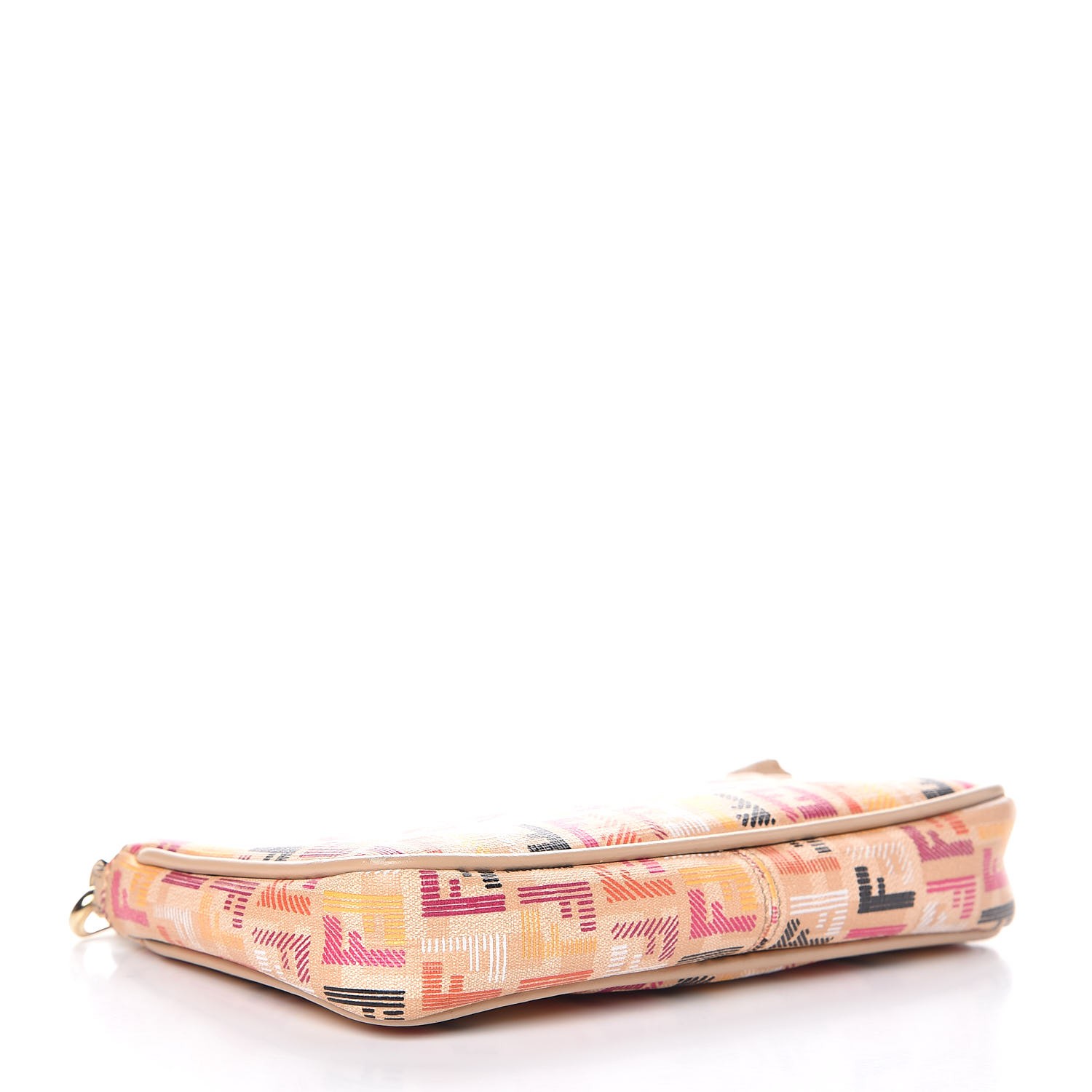 FENDI Zucchino Spalmati FF Multicolor Pochette Coral