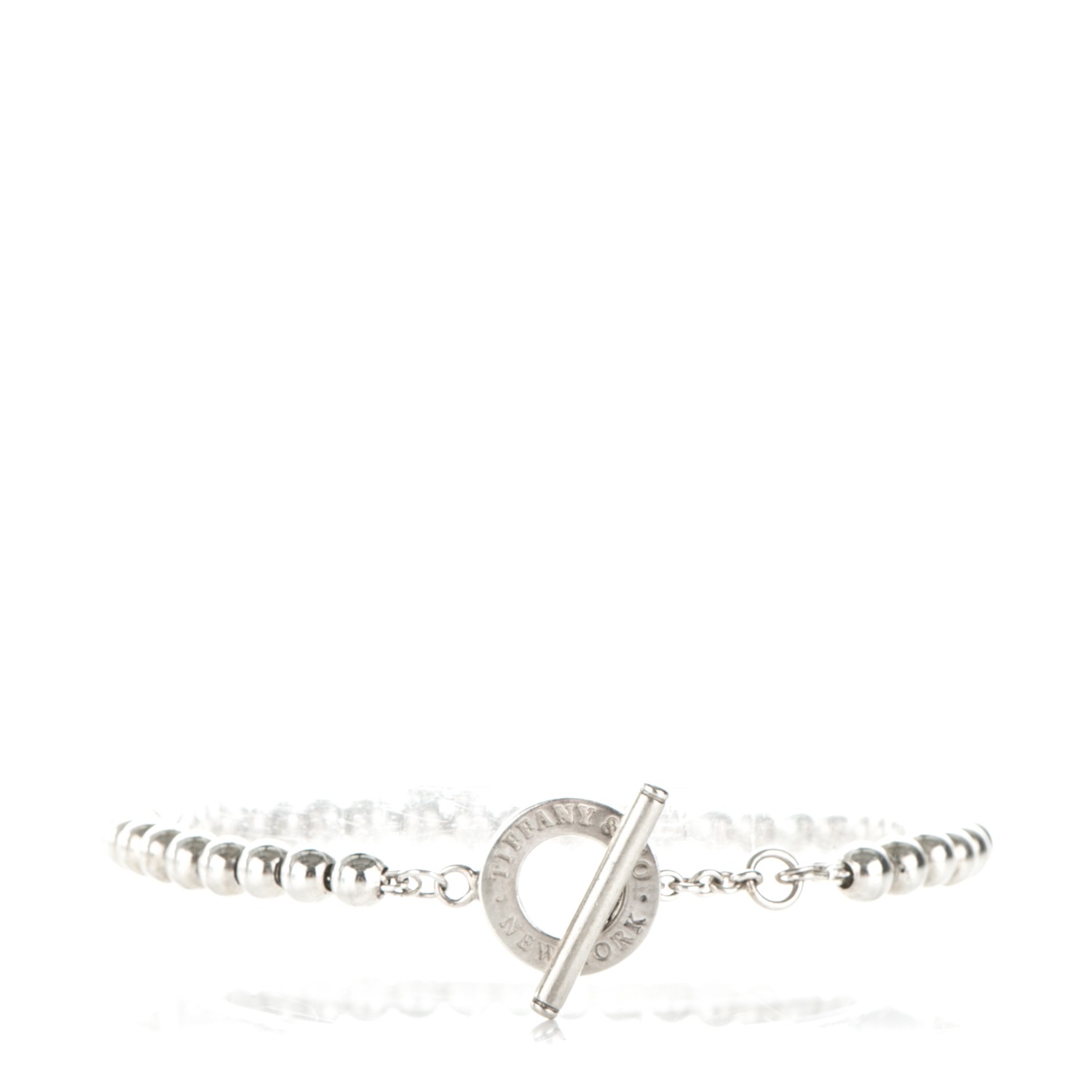 【Tiffany & Co.】Toggle Bead Bracelet in Sterling Silver 4mm Tiffany & Co. Toggle Bead Bracelet - Sterling Silver Bead