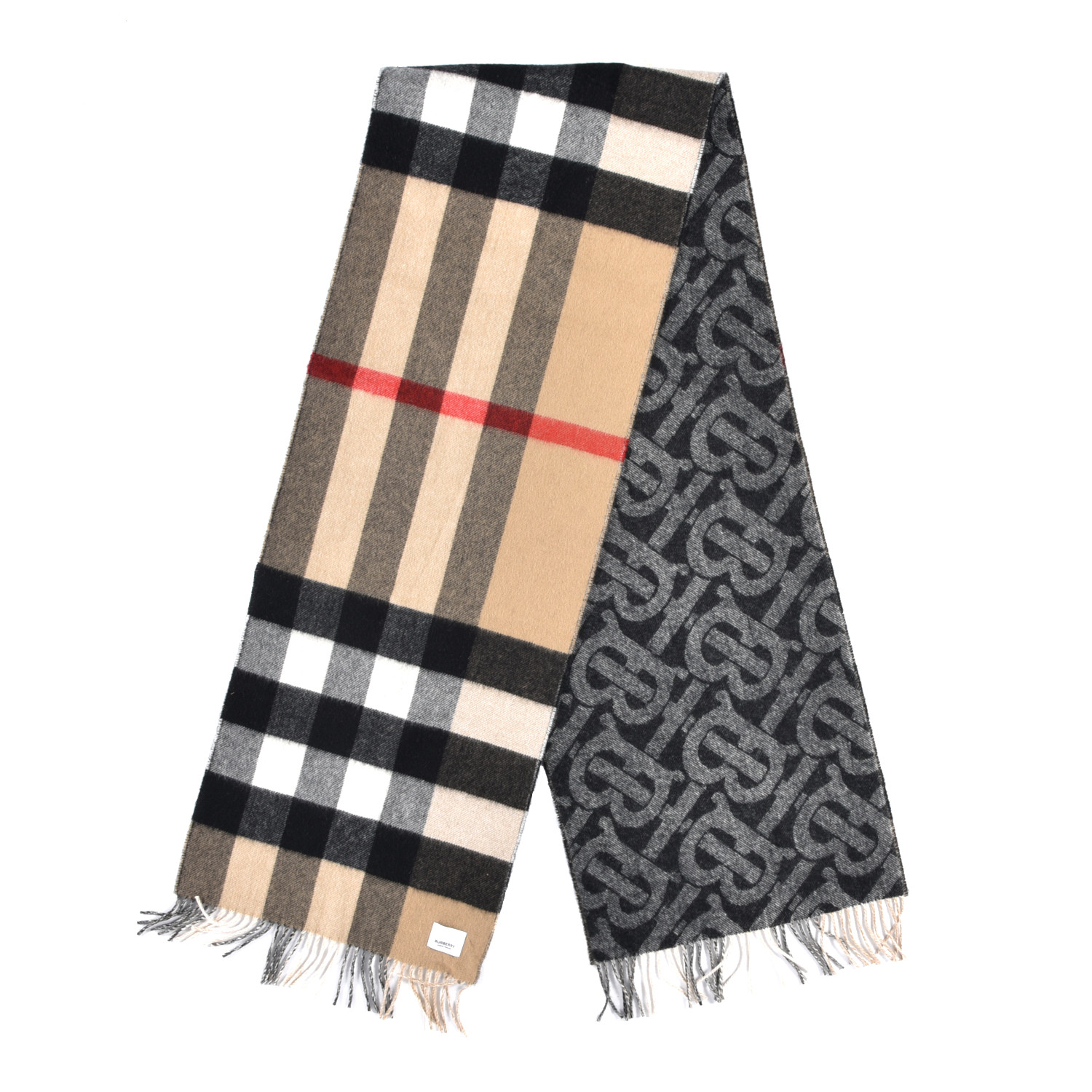 Burberry★素敵！TB Monogram Half Mega Cape BURBERRY TB-Monogram Hooded Wool-Blend Cape in Black | endource