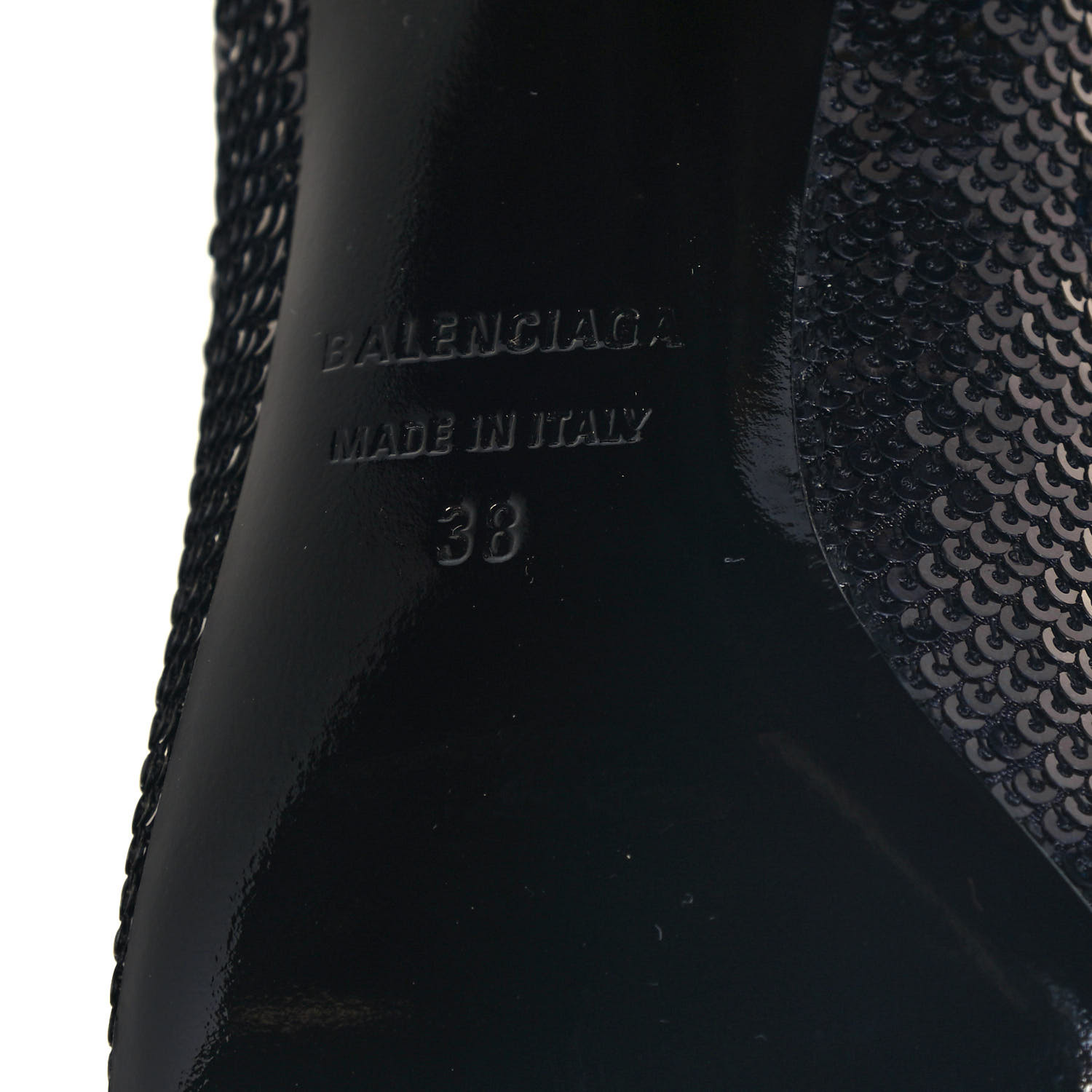 BALENCIAGA ナイフホウティテルミュル 785660WAD40 9000 NIB Balenciaga Glittered Lurex Knife 80mm Pointed Toe Pumps