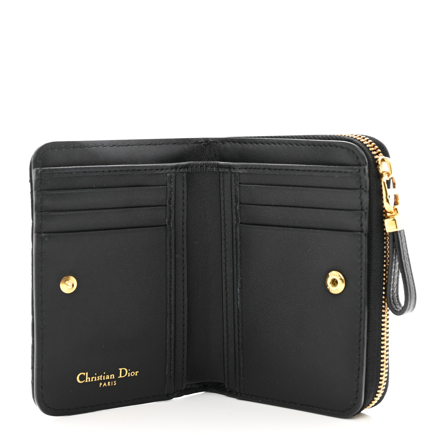 Dior＊DIOR CARO COMPACT ZIPPED レザー カードホルダー＊送料込 甘めピンク♪】DIOR☆Dior Caro Freesia カードホルダー (Dior