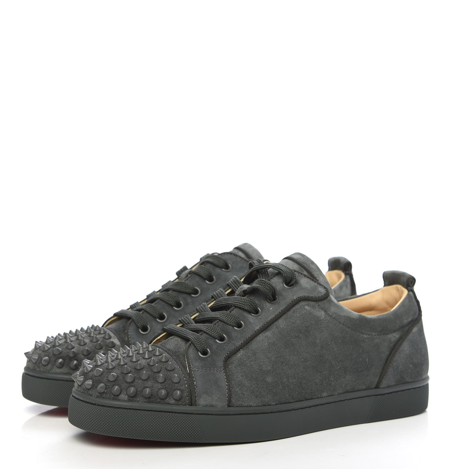 louis junior spikes flat veau velours