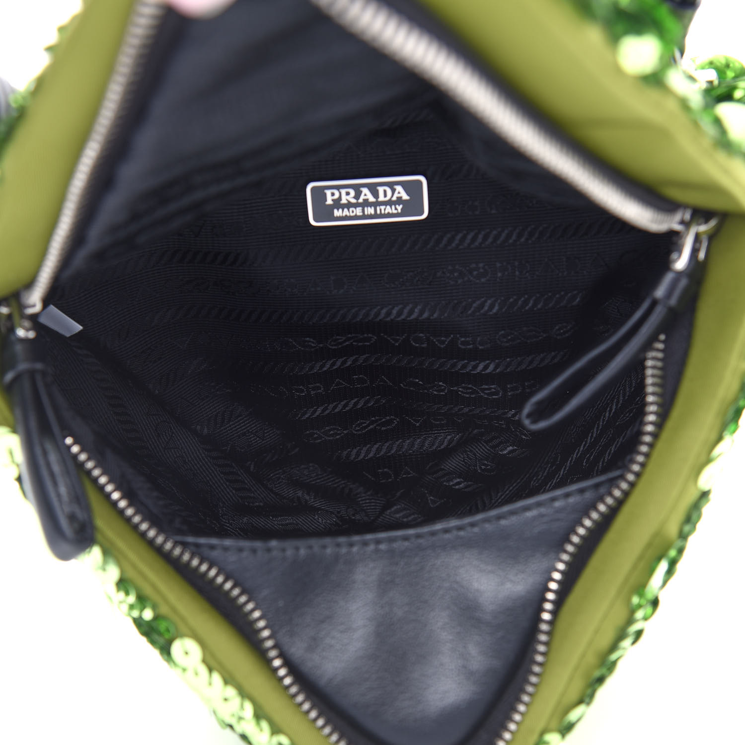 PRADA｜ (1BG500 GOO 2M2Q F0I55) Black/hazelnut Prada Swing Smooth Leather Shoulder Bag | PRADA