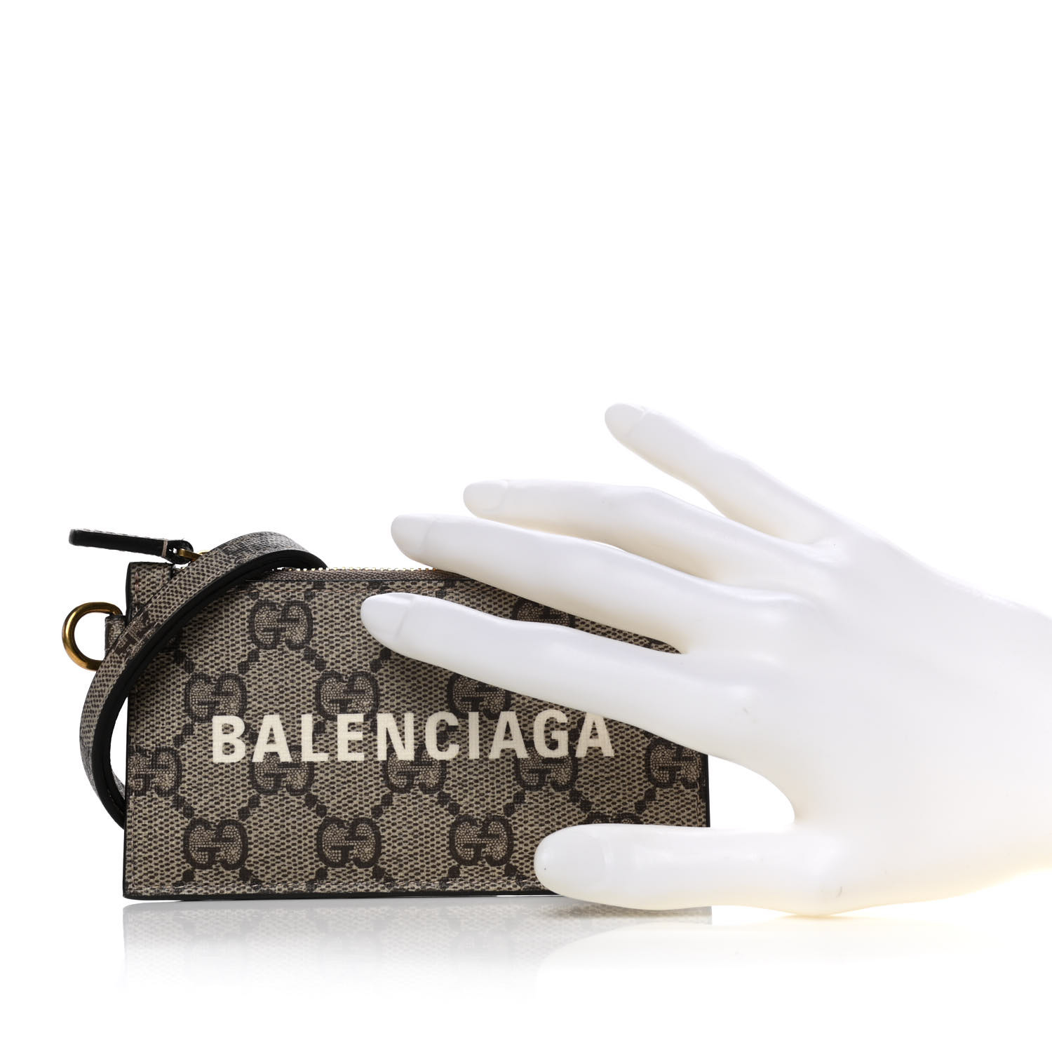 GUCCI X BALENCIAGA GG Supreme Monogram Logo Card Case With