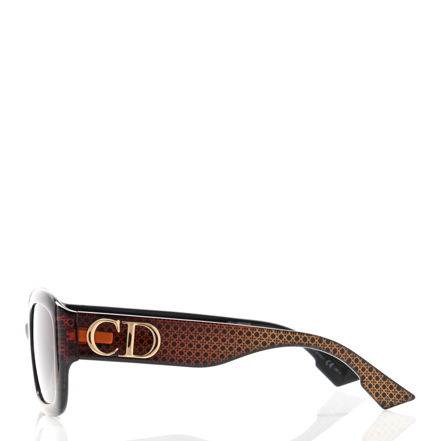 CHRISTIAN DIOR Acetate DDiorF Cat Eye Sunglasses Brown