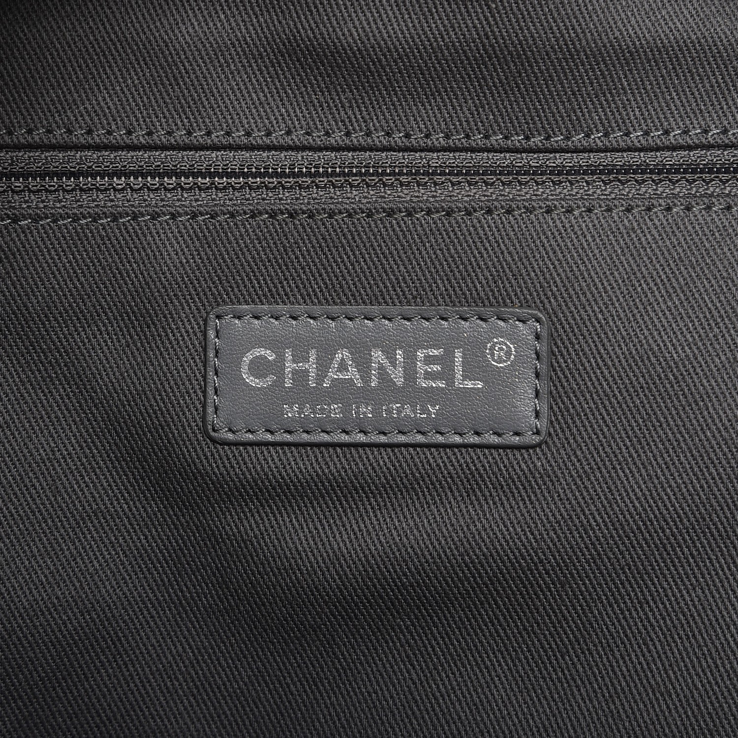CHANEL Graffiti Printed Canvas Medium Backpack Black 205833