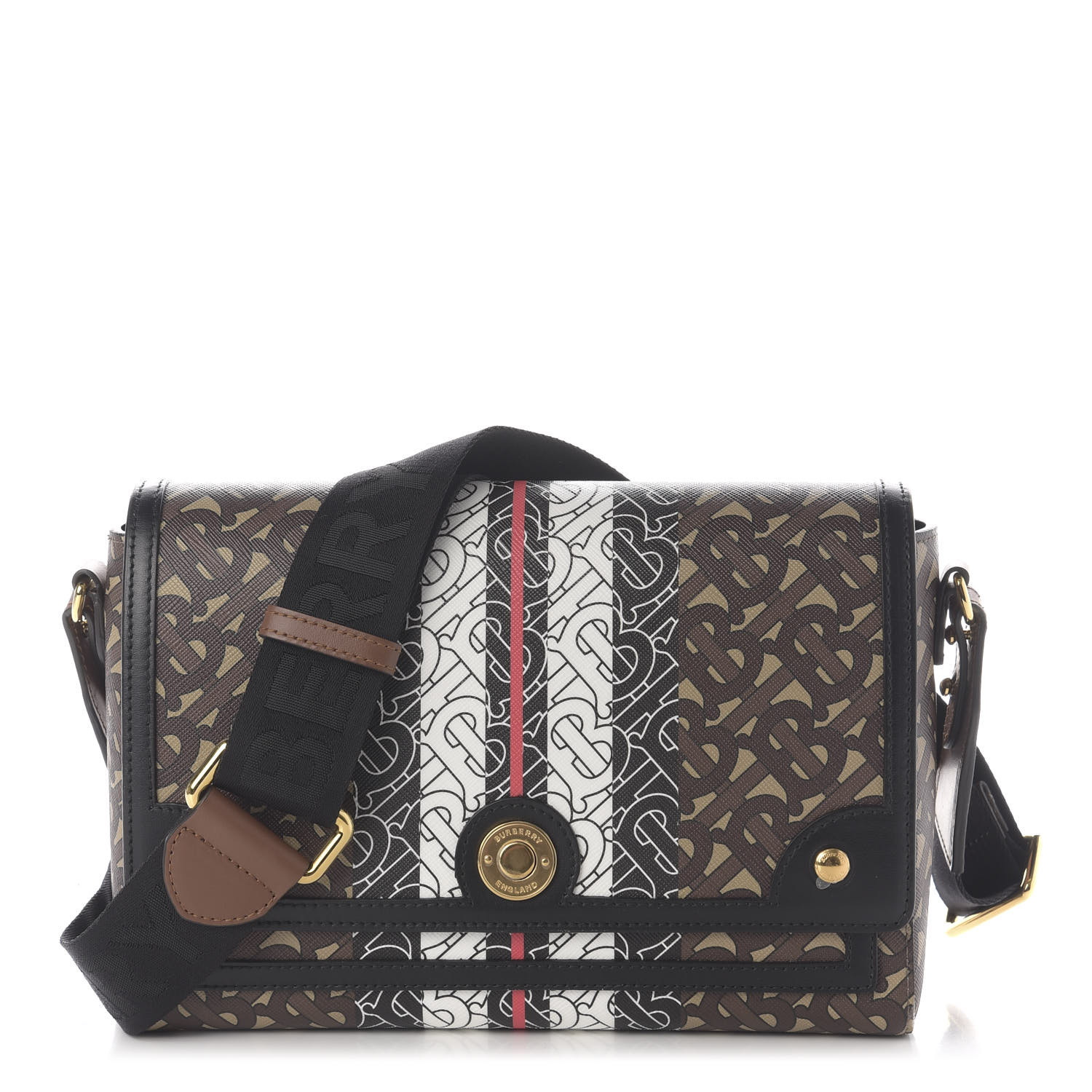 【送料&関税込】Burberry Printed Canvas Note Handbag BURBERRY Coated Canvas Calfskin Vintage Check Medium Note