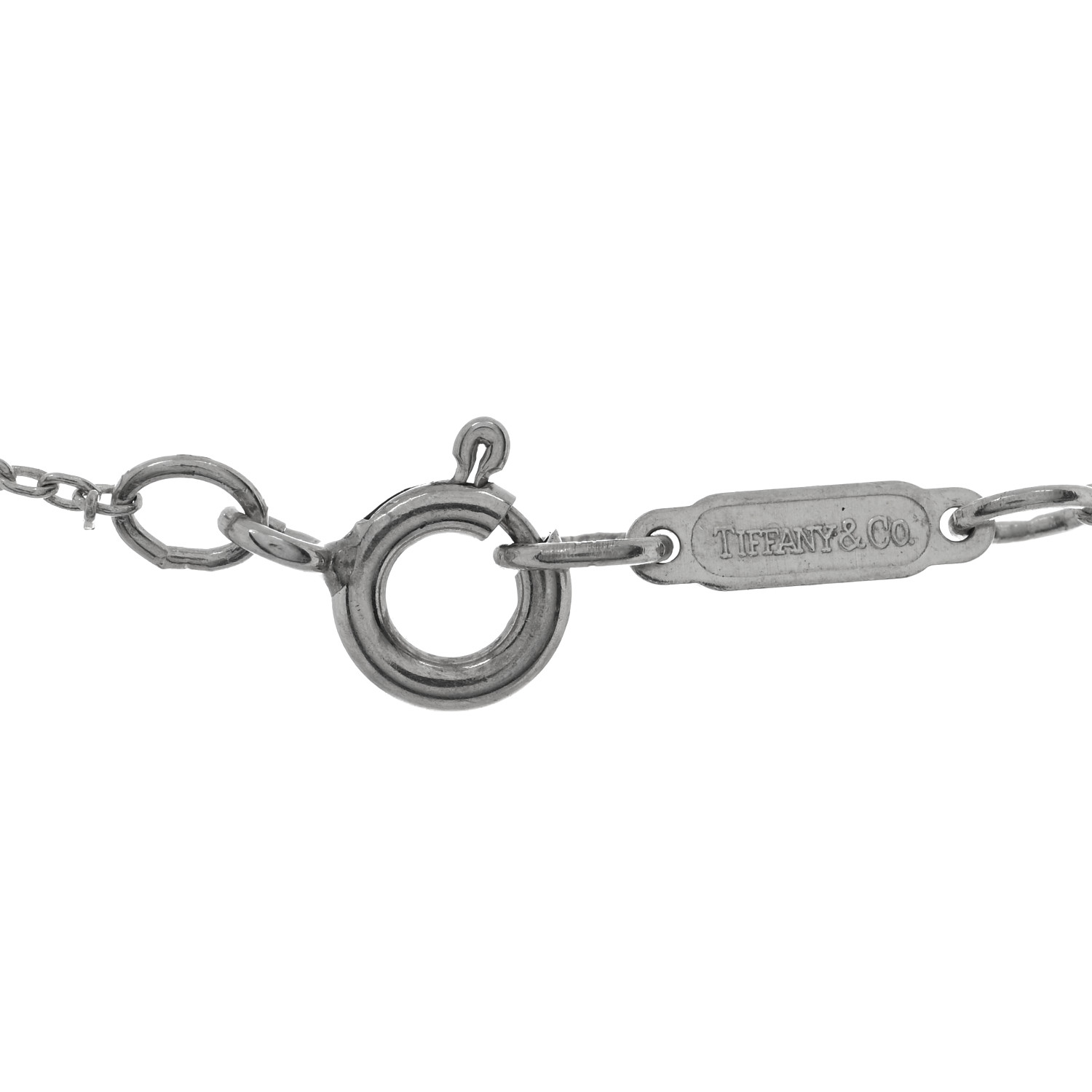 TIFFANY Sterling Silver Ribbon Pendant Necklace 1589733