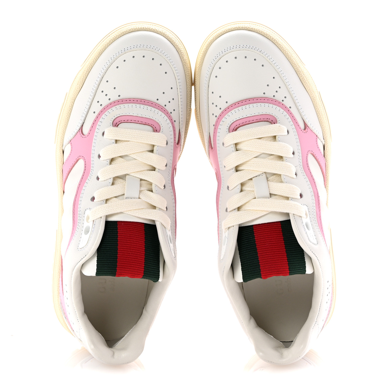 スニーカー Gucci Re-Web Sneaker White Pink (Women's) GUCCI Calfskin Womens Re-Web Sneakers 35 White Pink 1655116
