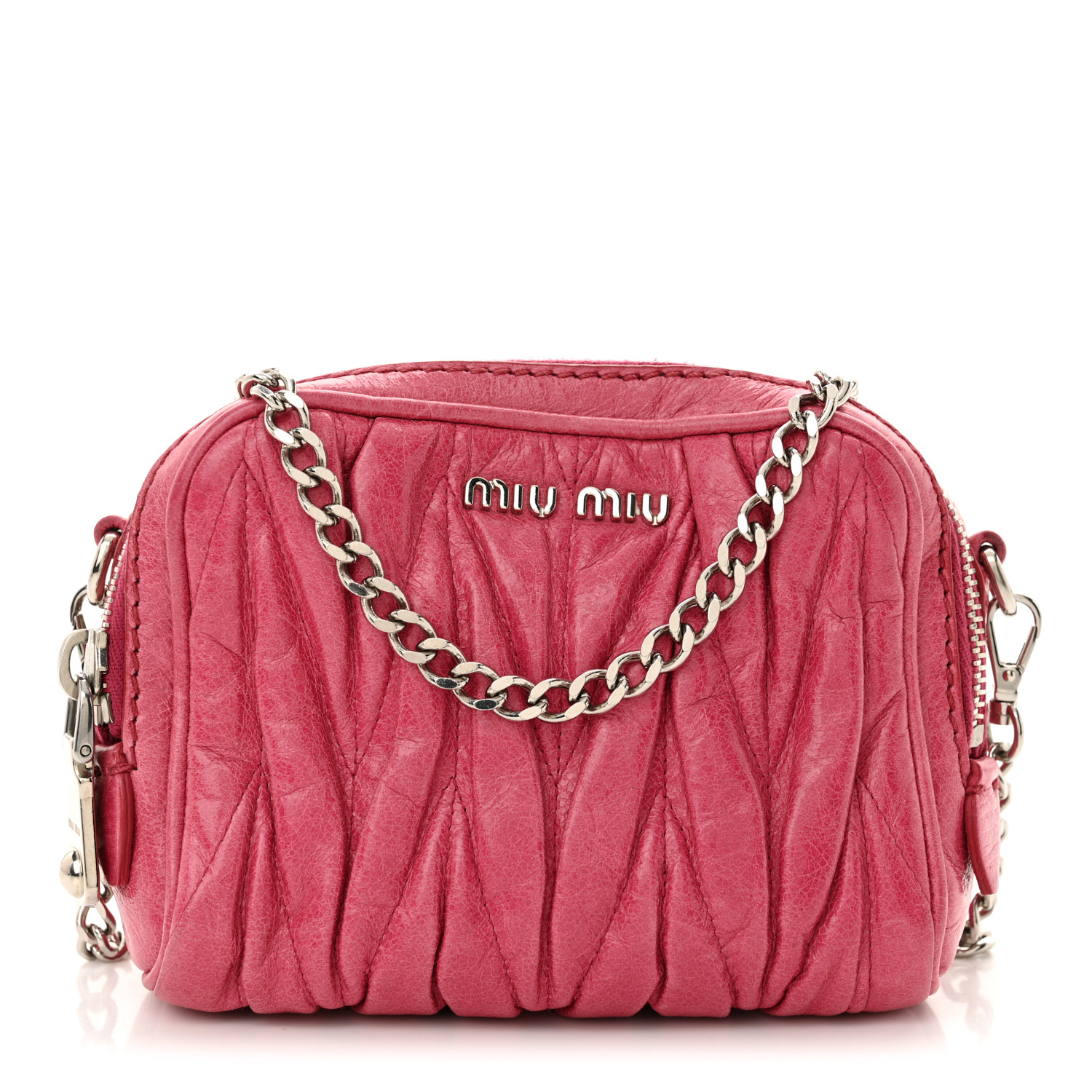 miu miu フリルデザイン ピンクバッグ miu miu フリルデザイン ピンクバッグ
