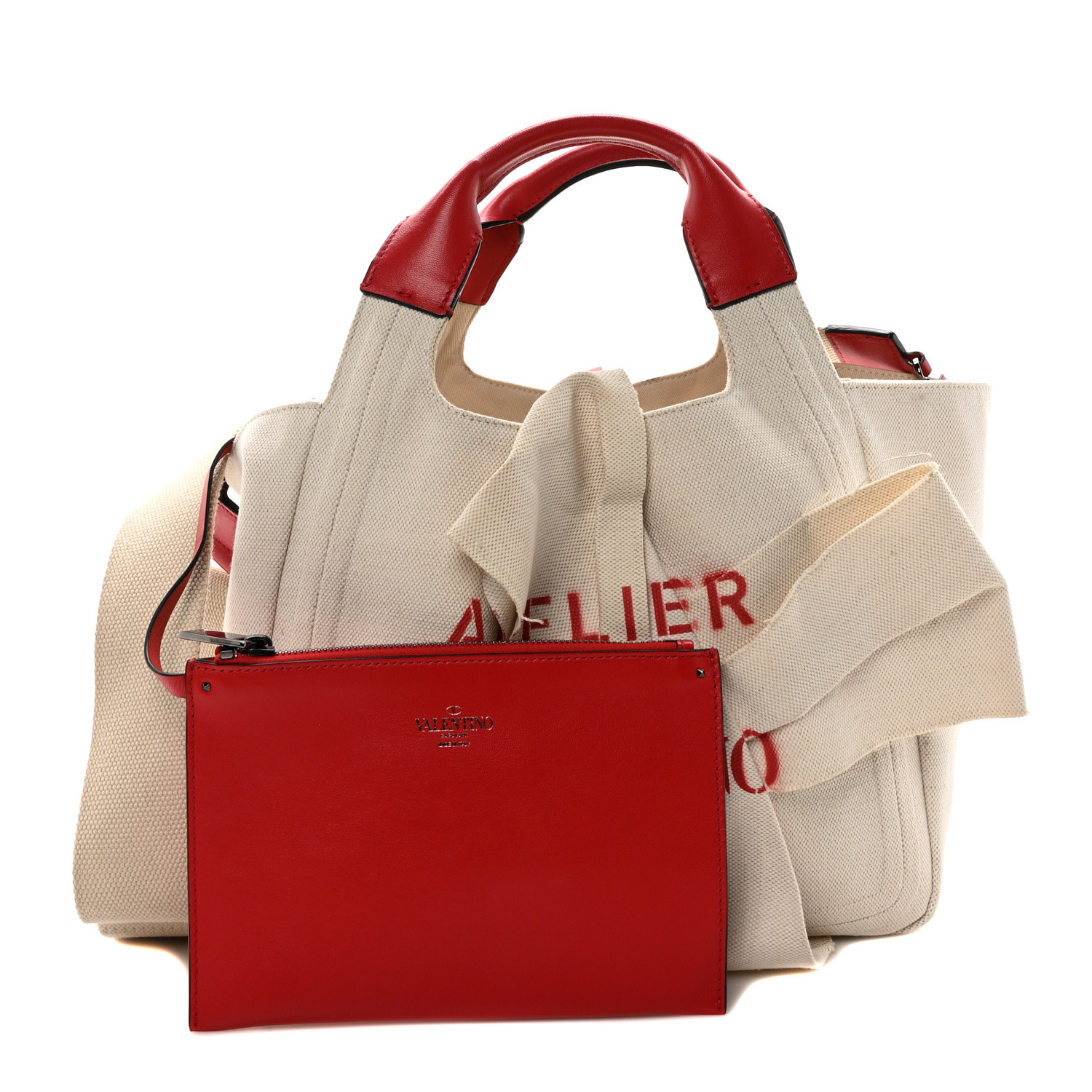 ヴァレンティノ アトリエ 09ローズブロッサム キャンバストート ポーチ付き VALENTINO バレンティノ/アトリエ09/ローズブロッサム