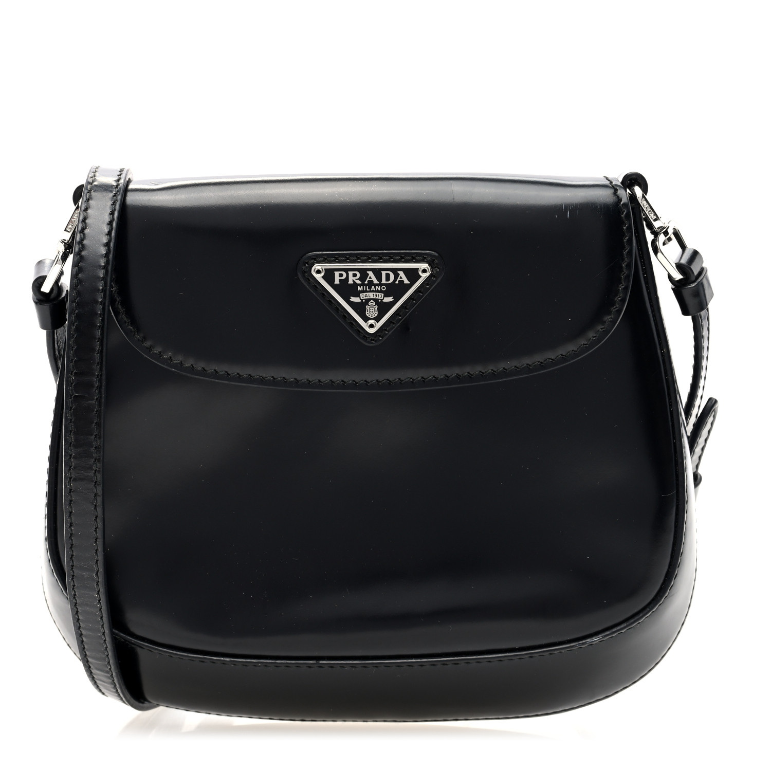 【PRADA】CLEO MINI SHOULDER BAG Cleo Mini leather shoulder bag in gold - Prada | Mytheresa