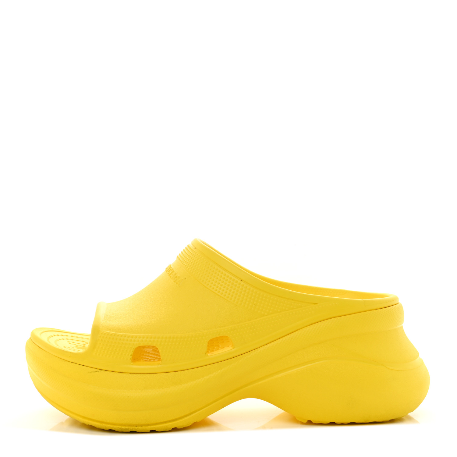 BALENCIAGA X CROCS Rubber Womens Pool Slides 40 Lemon