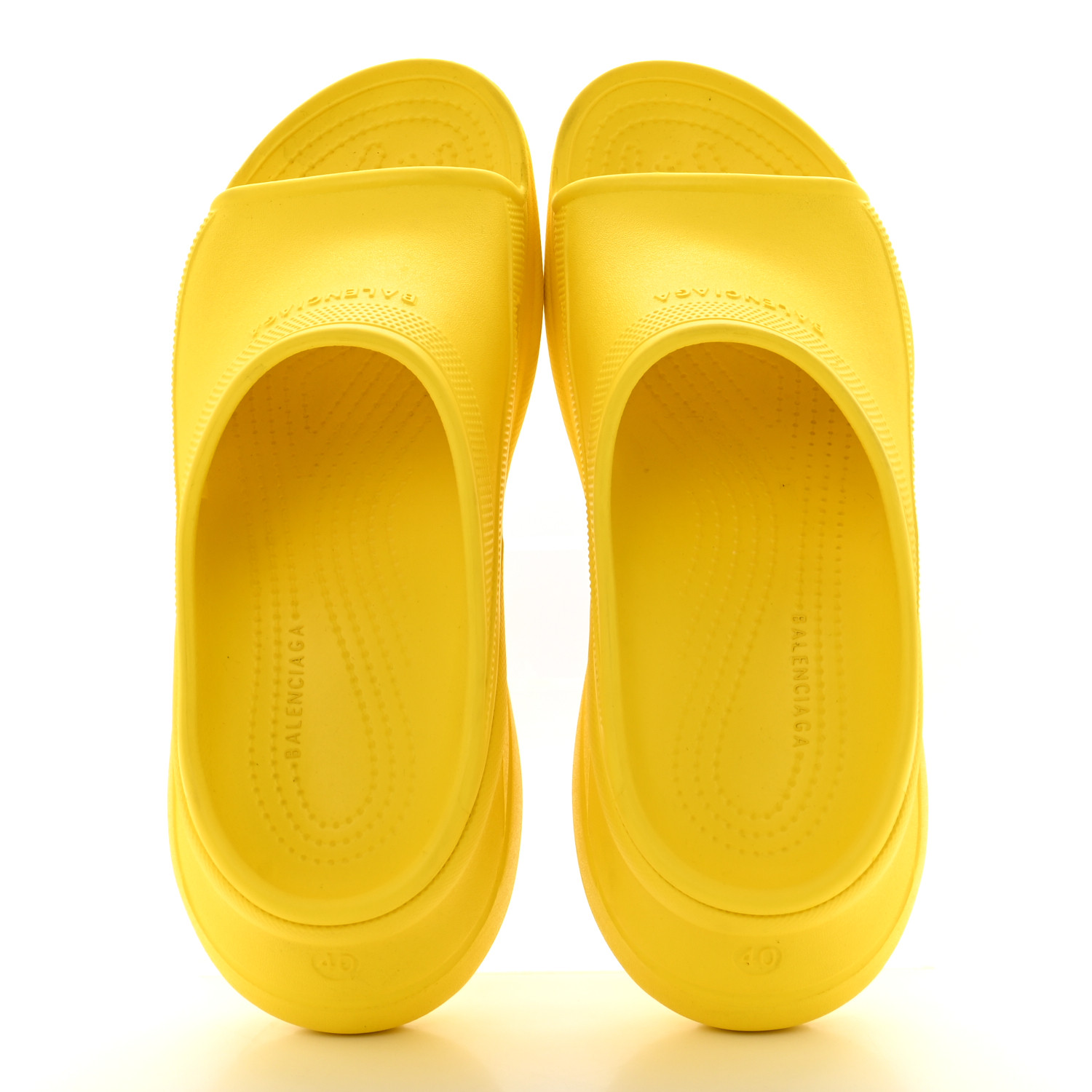 BALENCIAGA クロックス 40 BALENCIAGA X CROCS Rubber Womens Pool Slides 40 Lemon
