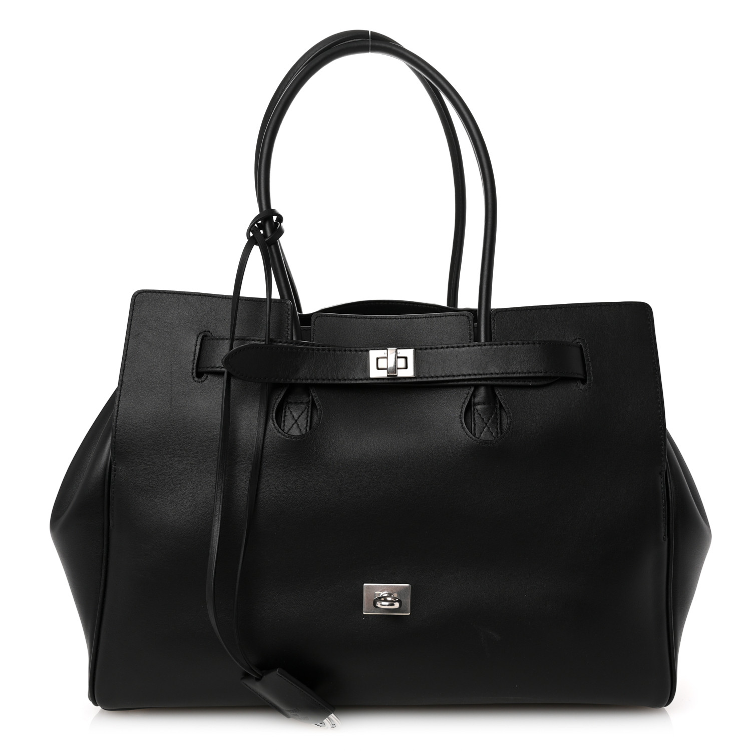 【関税&送料込】Balenciaga Balenciaga Smooth Black Calfskin BALENCIAGA Smooth Calfskin Medium Bel Air Carry All Bag