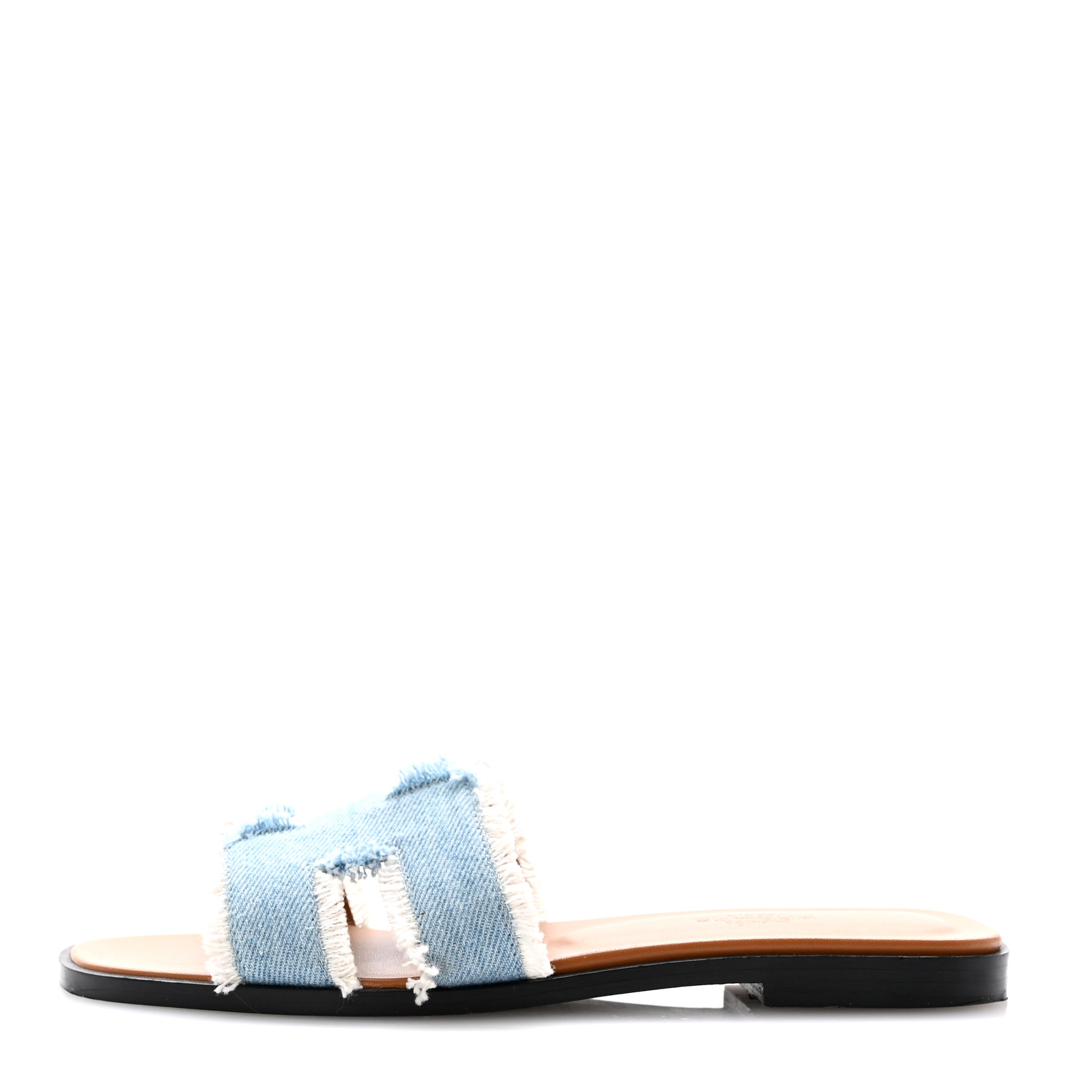 エルメス オラン Bleu bleuet サイズ36.5 Hermes Oran Sandals Bleu Woolskin 36.5