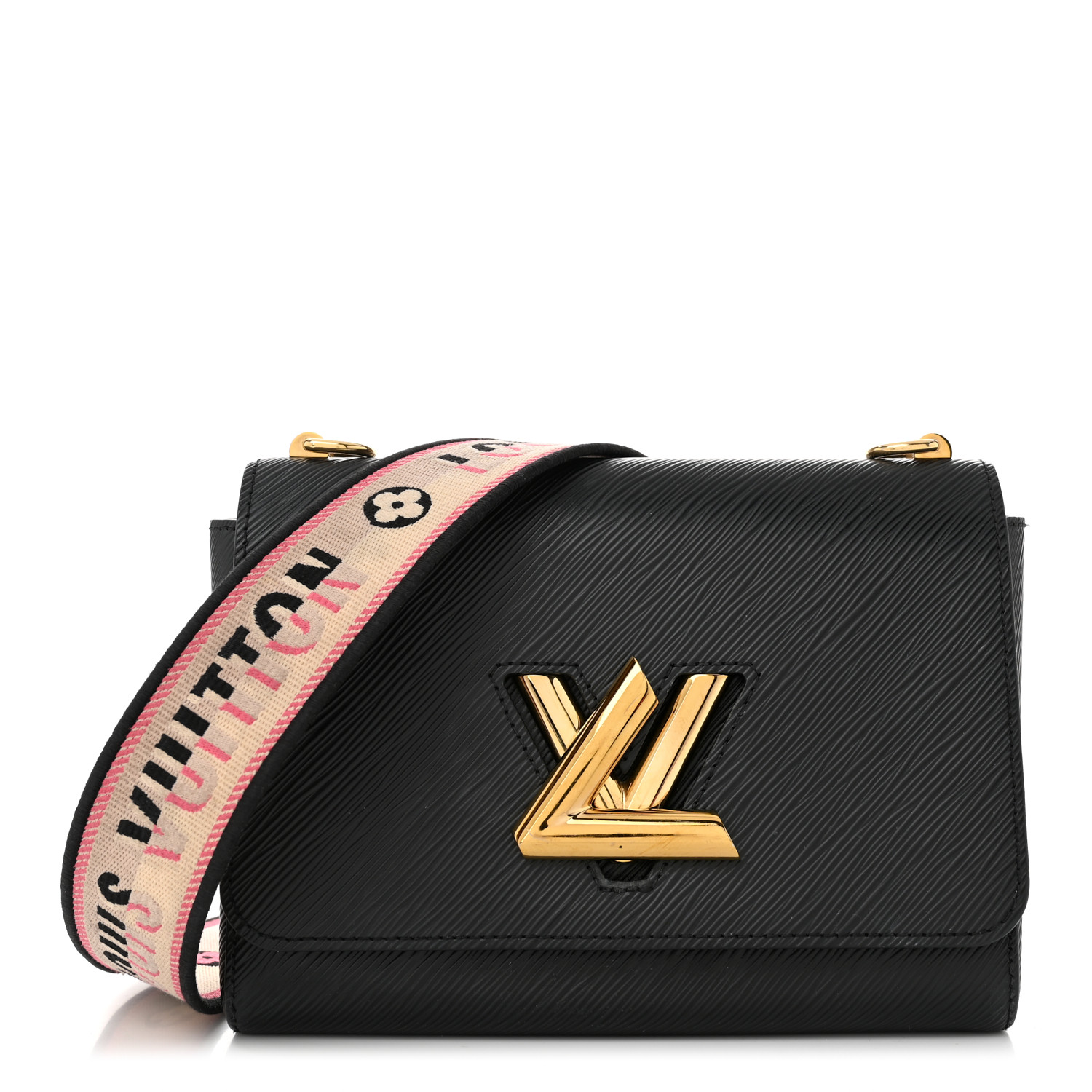中古★Louis Vuitton Twist Handle Bag Epi★ LOUIS VUITTON Epi Twist Top Handle Shoulder Bag MM Black