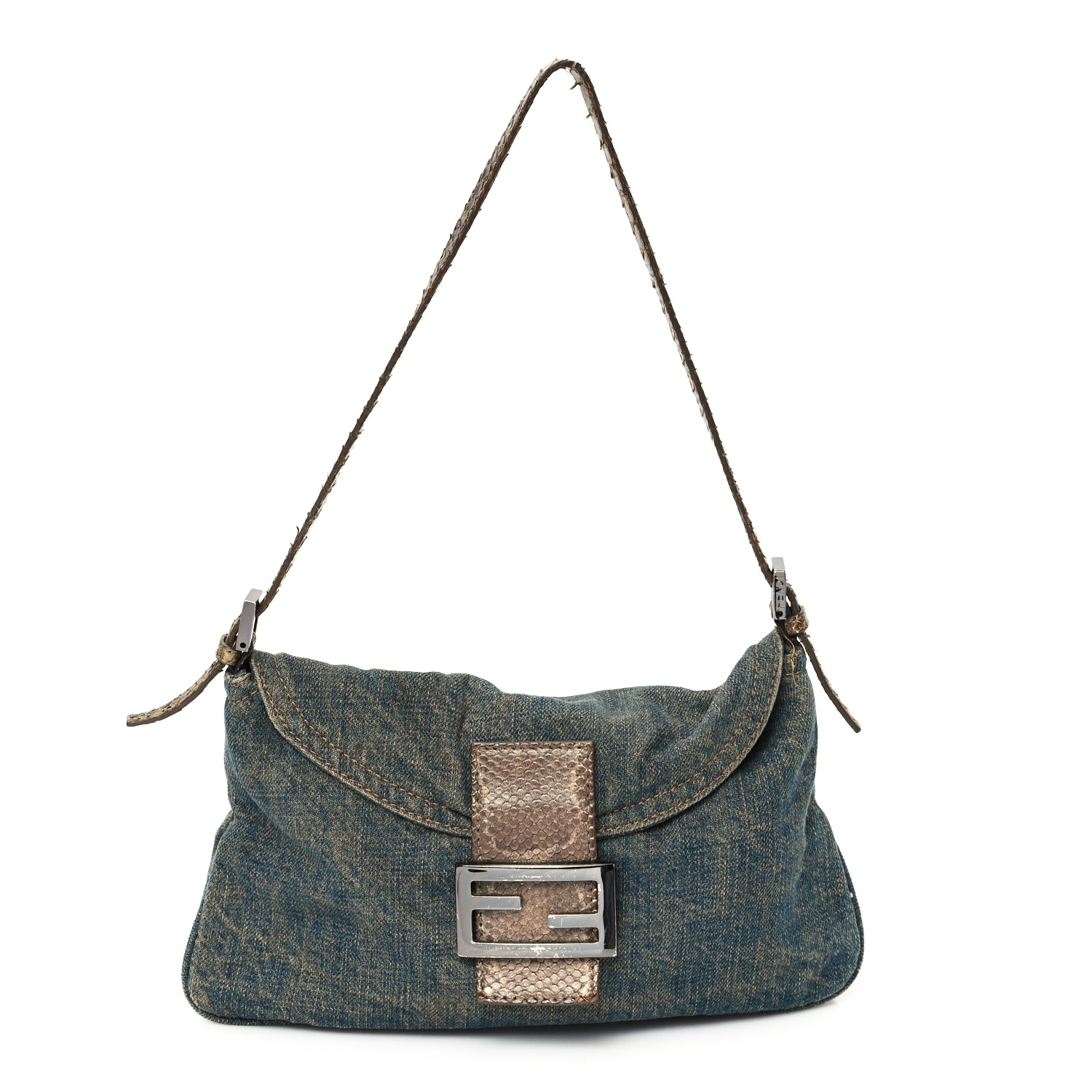 バッグ Fendi mamma baguette denim bag Fendi Denim Mama Baguette