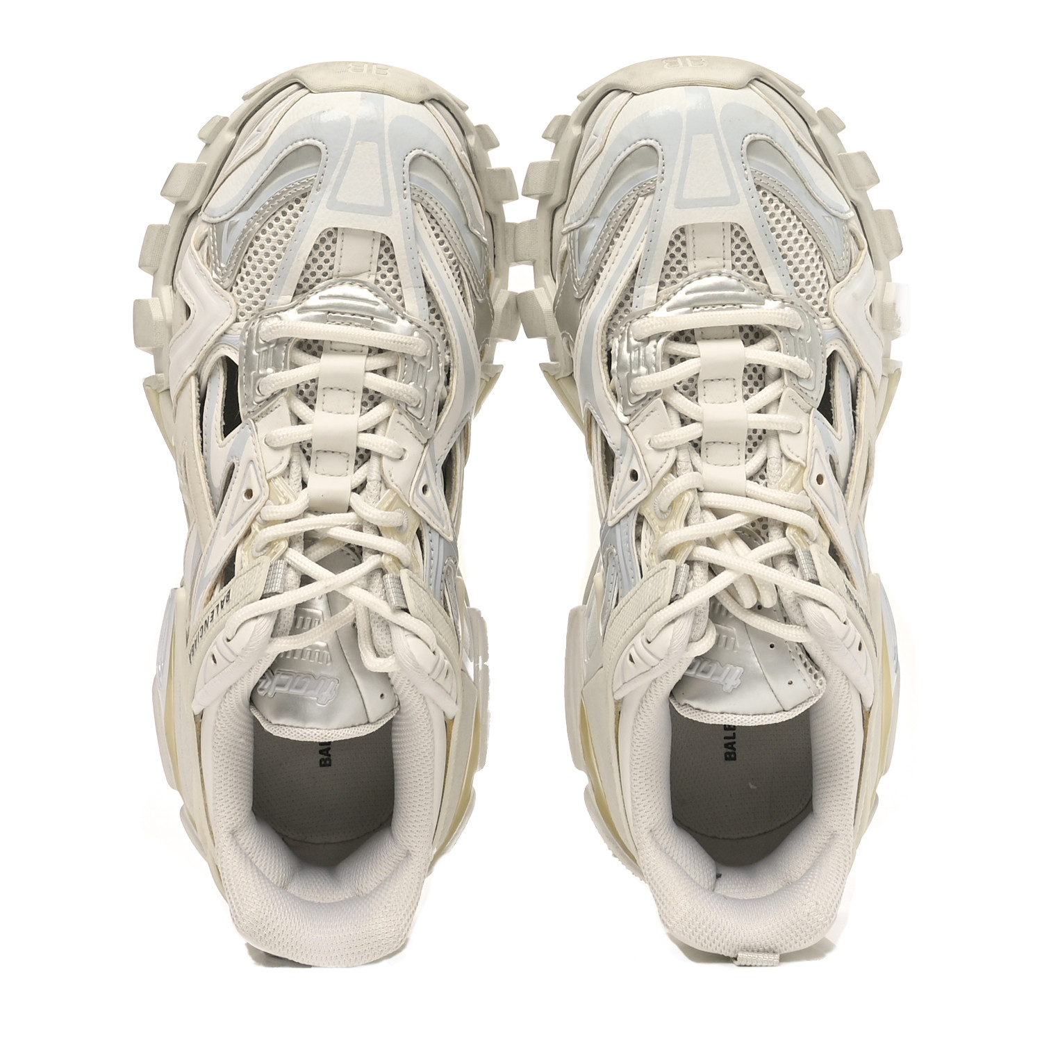 【送料&関税込】Balenciaga White Mesh And Rubber Track Sneak Balenciaga - Track Nylon, Mesh and Rubber Sneakers - White