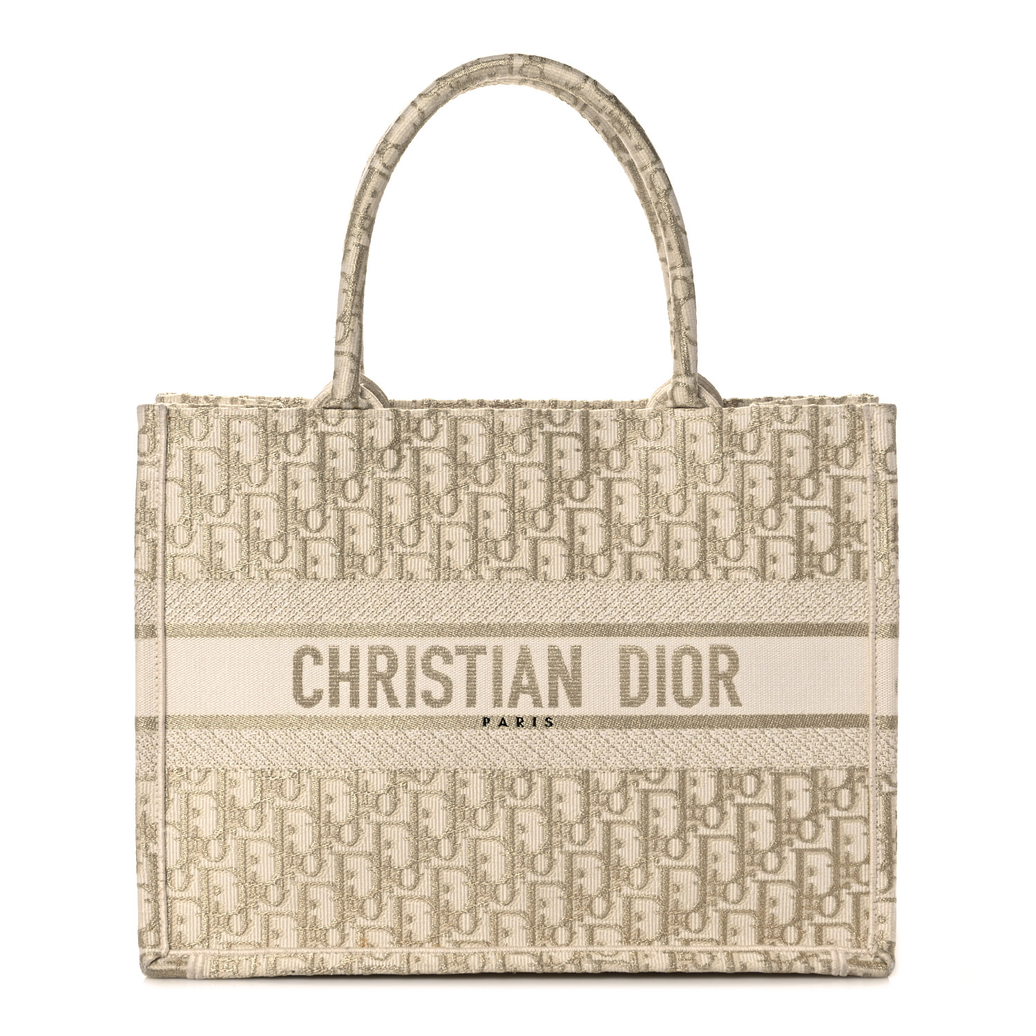 クリスチャンディオールのバッグ CHRISTIAN DIOR Oblique Medium Book Tote Gold Multicolor
