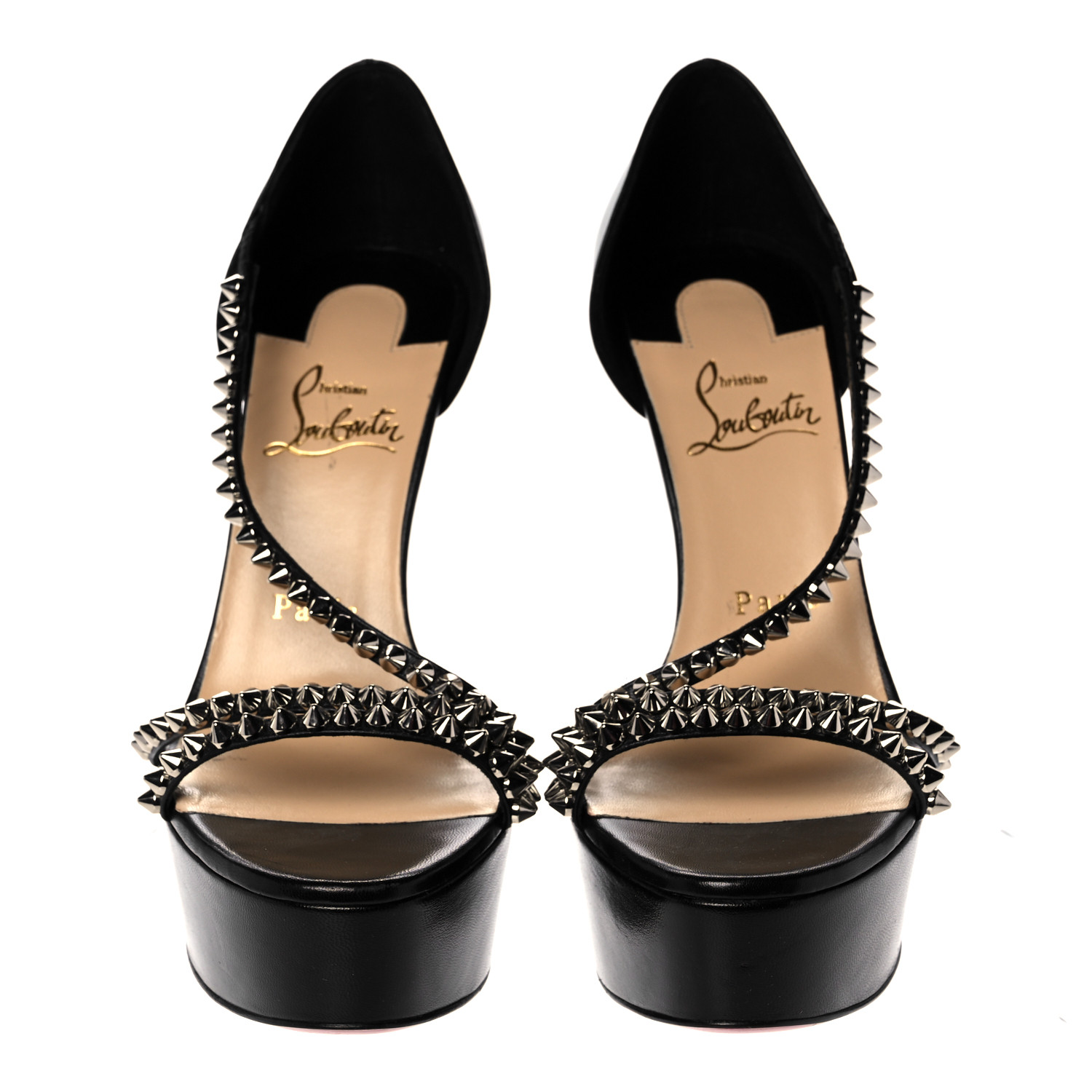 CHRISTIAN LOUBOUTIN Nappa So Spike Alta 150 Sandals 37.5