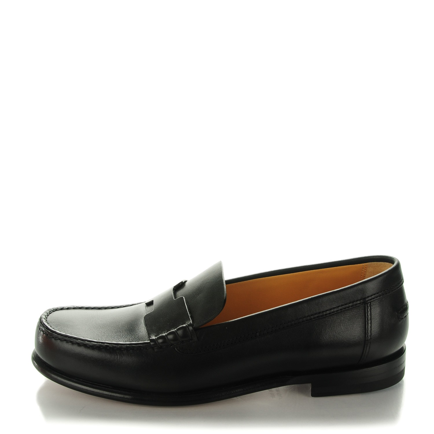 【洗練されたエレガンス】HERMES Mocassins Kennedy noir HERMES Tuscan Calfskin Kennedy Moccasin Loafers 38 Black