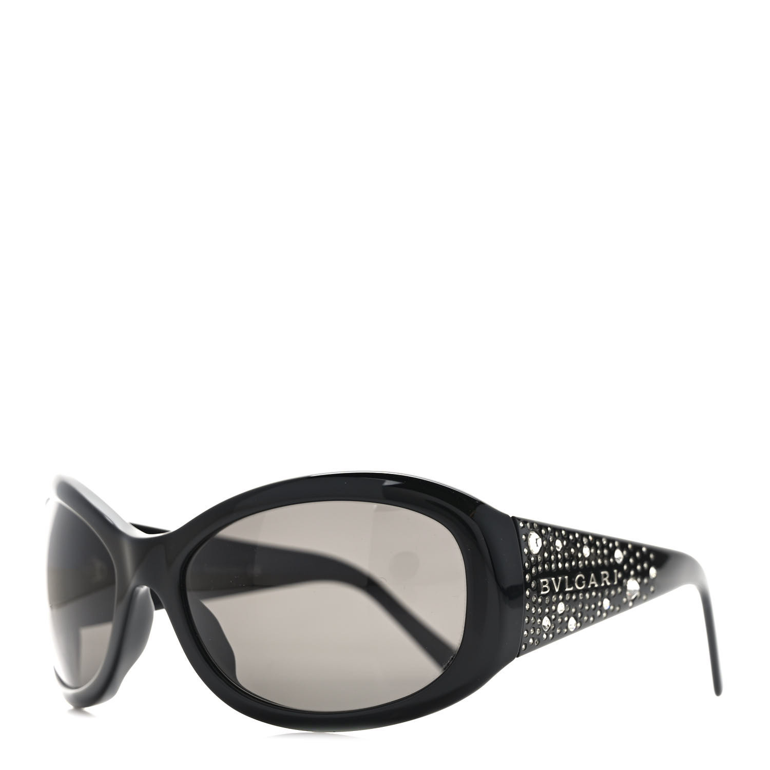 BULGARI Crystal Sunglasses 8012-B Black 1240966 | FASHIONPHILE