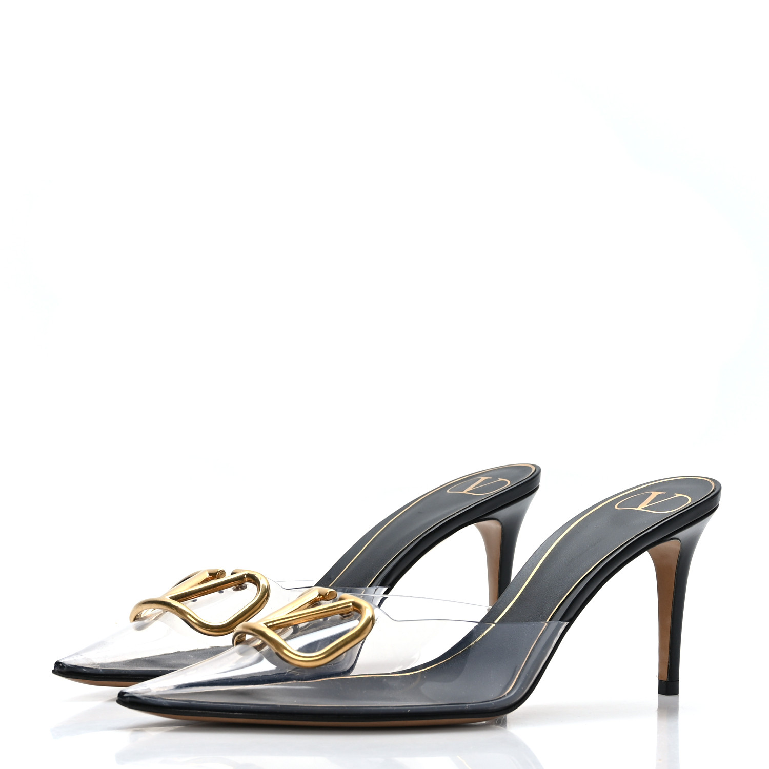 【VALENTINO GARAVANI】Escape60 ツイル ポルカドット柄ミュール VALENTINO GARAVANI Escape 60 embellished leather-trimmed