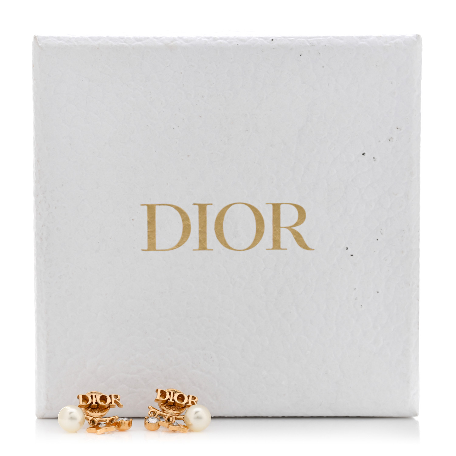 【DIOR】Dior evolution Earrings クリスタル Dio(r)evolution Earrings Gold-Finish Metal and White