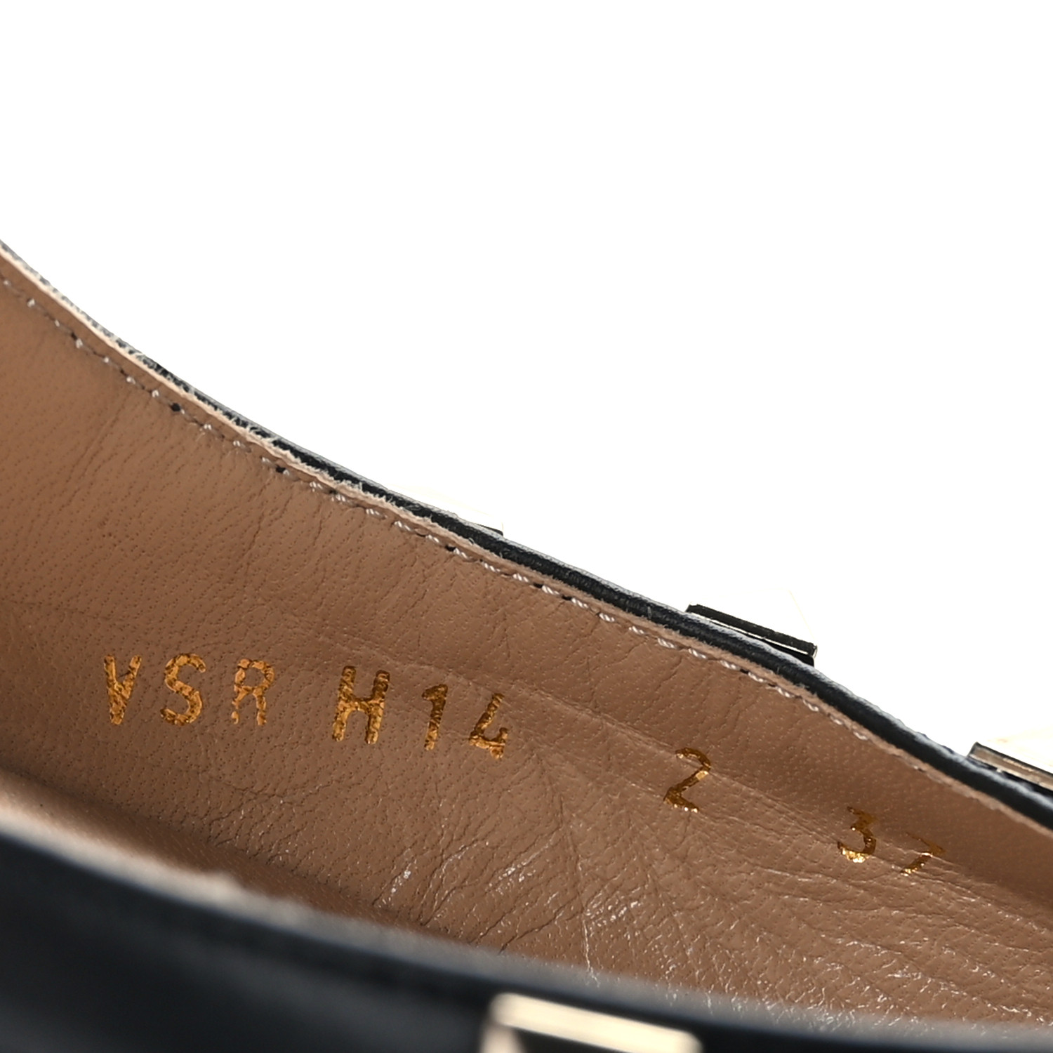 VALENTINO GARAVANI Pebbled Calfskin Rockstud Half d'Orsay