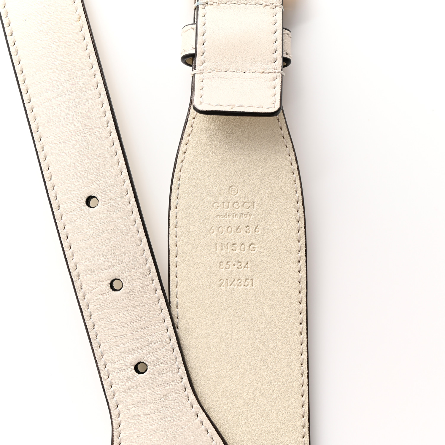 GUCCI ベルト 85-34 イタリア製 GUCCI Selleria Calfskin Mens Interlocking G 37mm Belt 85 34