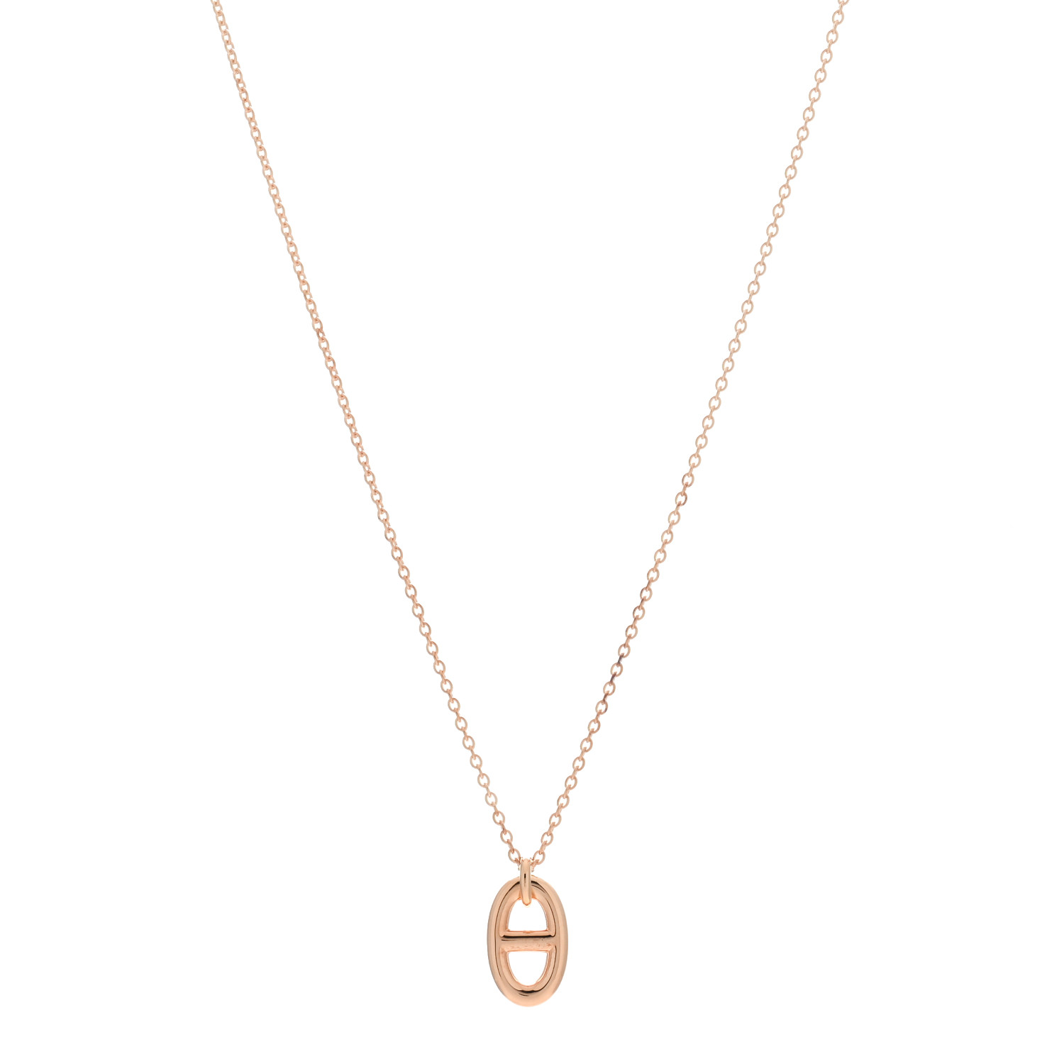 HERMES 18K Rose Gold PM Farandole Pendant Necklace 1318763