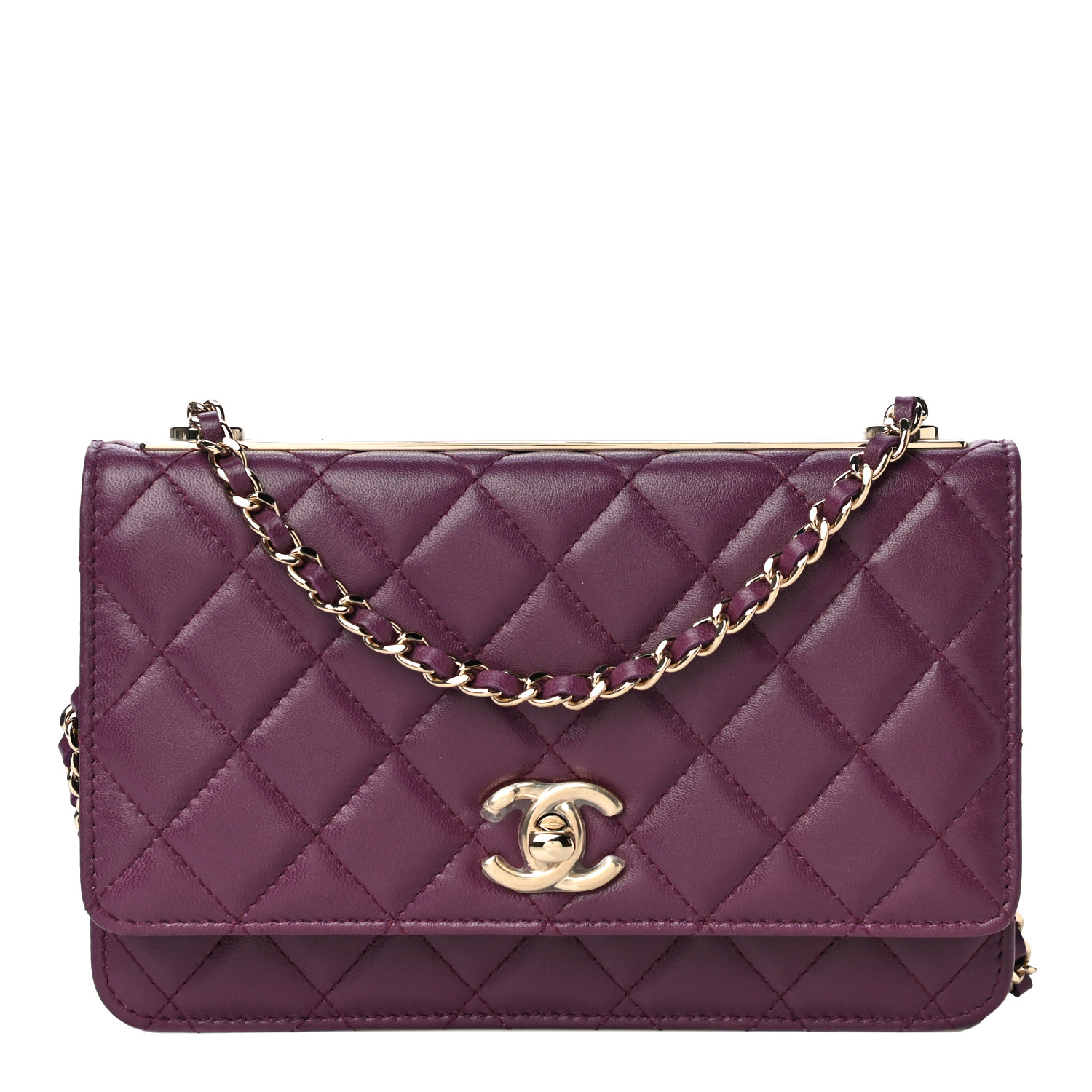 Timeless/classique leather wallet Chanel Purple in Leather - 38893341