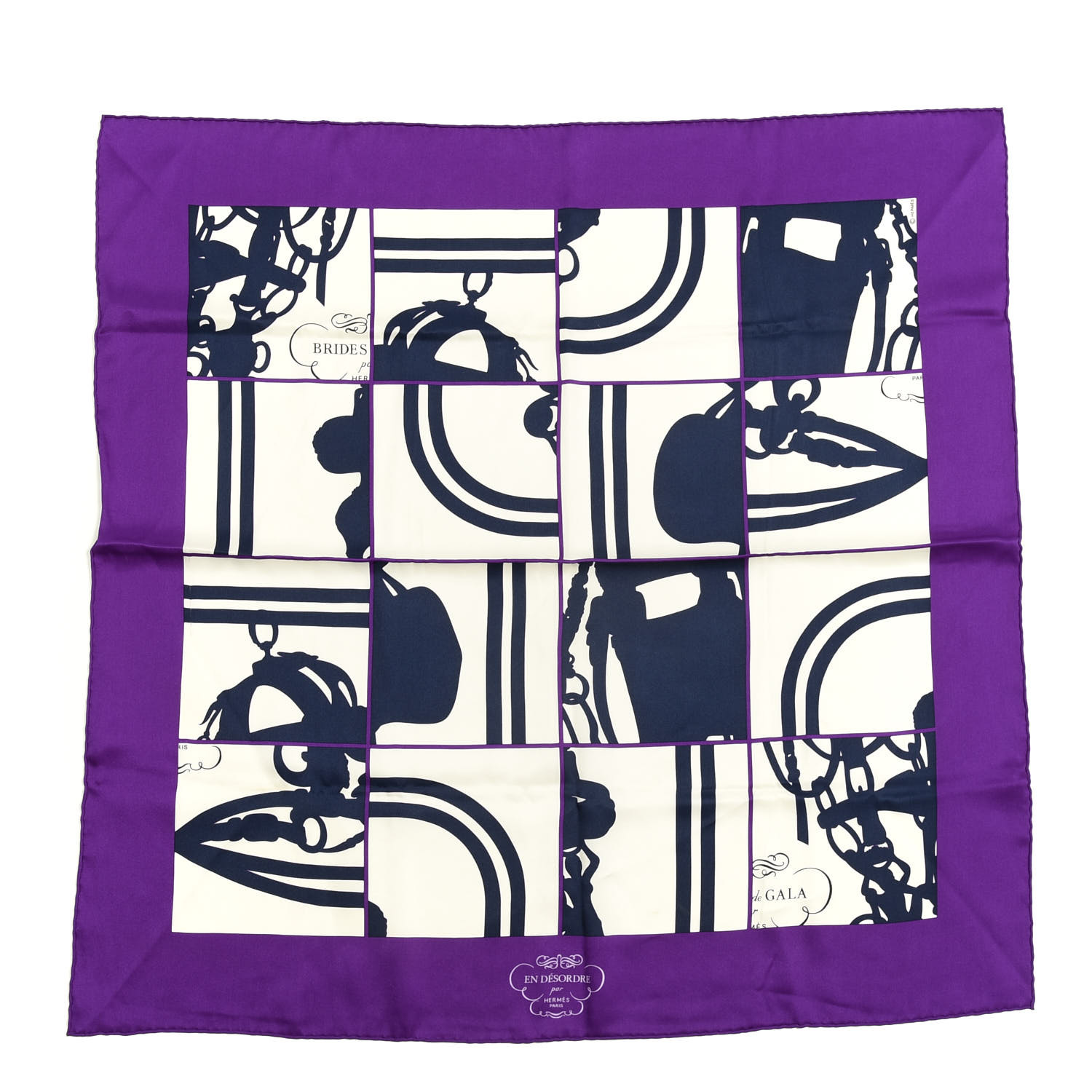HERMESマフラーBrides de Gala en Desordre HERMES Silk Brides de Gala En Desordre Scarf 70 682048