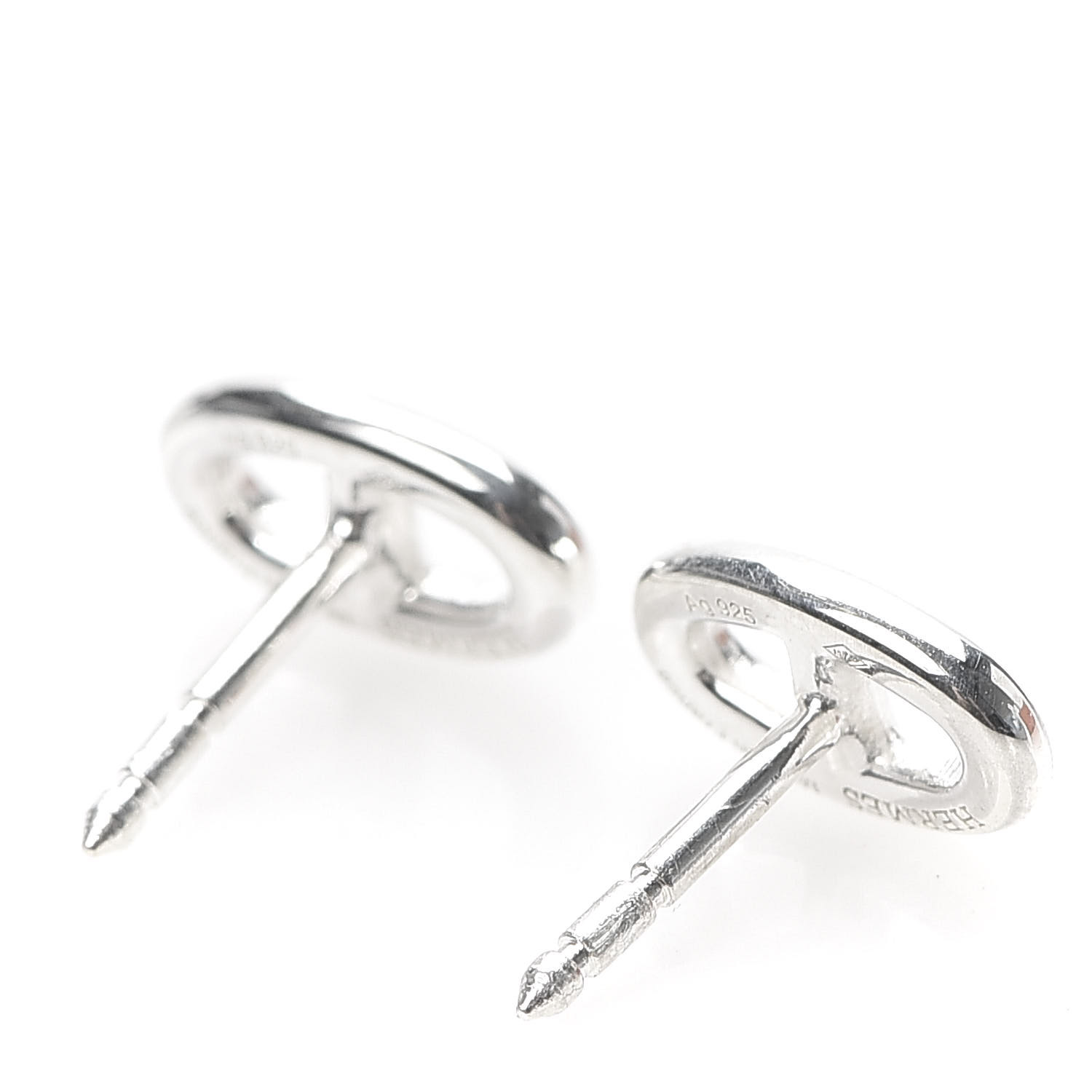 HERMES Sterling Silver TPM Farandole Earrings 628485