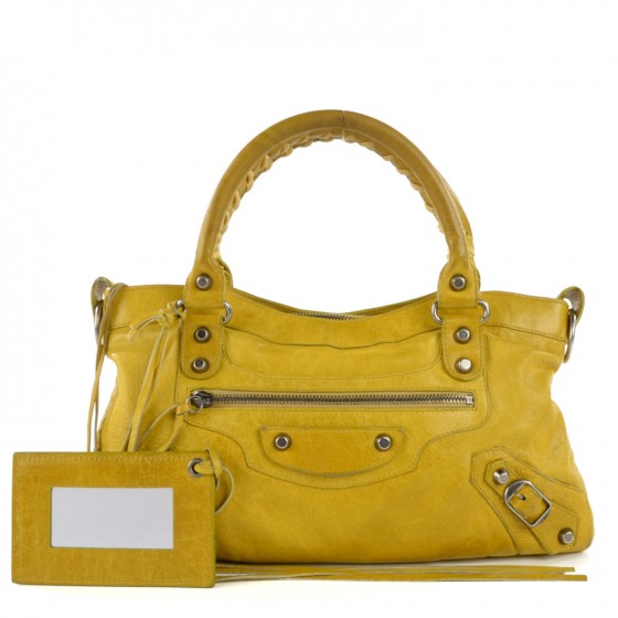 セール!!BALENCIAGA★678377 BALENCIAGA Chevre Classic Hardware First Yellow 112387