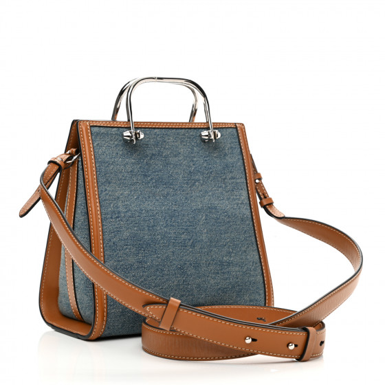 【送料&関税込】Alexander McQueen satchel Brown Crossbody Ba ALEXANDER MCQUEEN Denim The Short Story Crossbody Brown