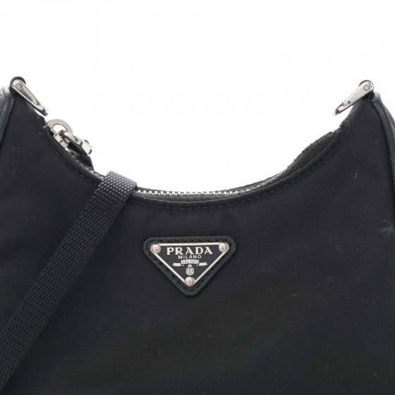 PRADA Tessuto Nylon Mini Re-Edition 2000 Shoulder Bag Black