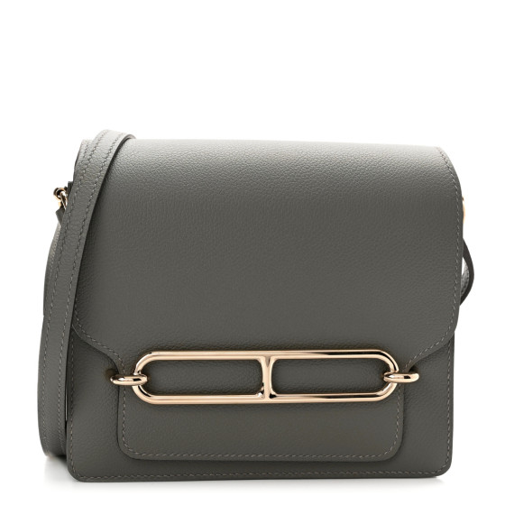 エルメス　ロウリス Hermès Roulis Mini Gris Misty Hermès Gris Misty Evercolor Mini Roulis 18 Palladium