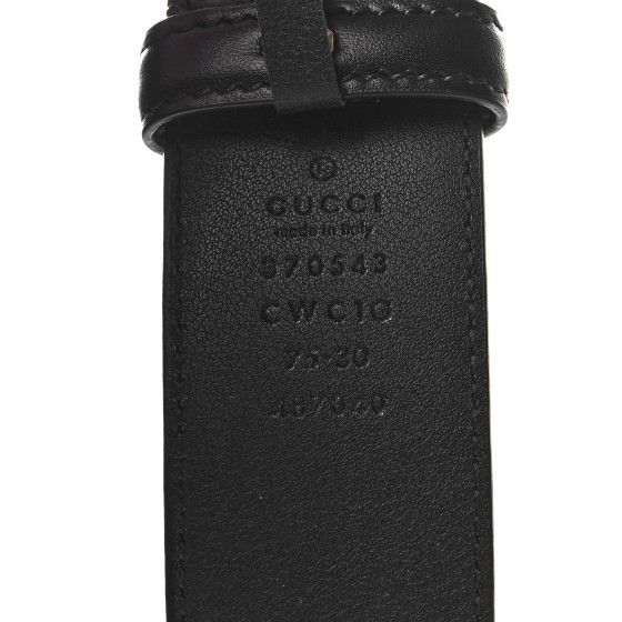 GUCCI ベルト ブラック 75/30 GUCCI Guccissima Interlocking G 37mm Belt 75 30 Black