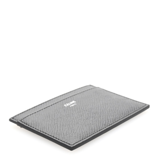 【CELINE】直営/正規店 CARD HOLDER IN GRAINED CALFSKIN CELINE Grained Calfskin Card Holder Black 1694535 | FASHIONPHILE