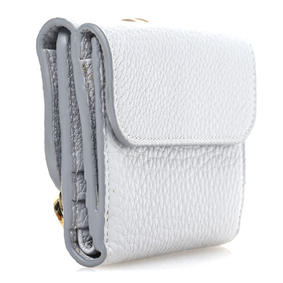 CHLOE Grained Calfskin Alphabet Mini Trifold Wallet Light