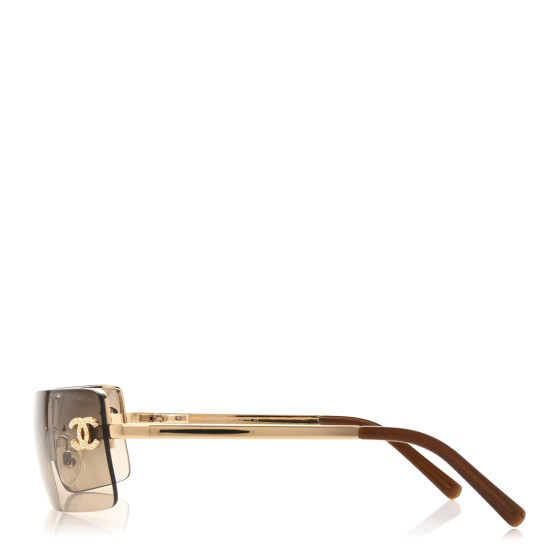 CHANEL リムレス サングラス 4104-Bココマーク ゴールド ダブルCC CHANEL リムレス サングラス 4104-Bココマーク ゴールド ダブル