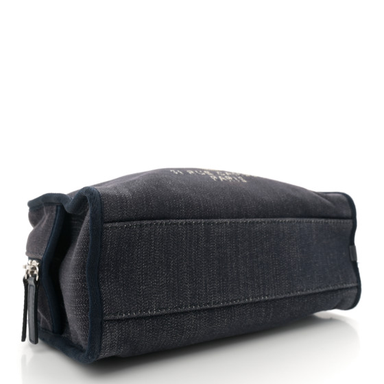 CHANEL Denim Deauville Bowling Bag Blue 1689491 | FASHIONPHILE