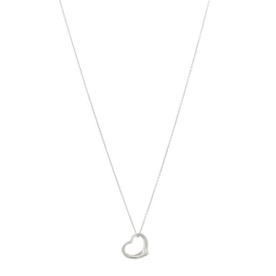 アクセサリー tiffany silver necklace Tiffany & Co. - 18 Inches Sterling Silver Heart Charm Toggle