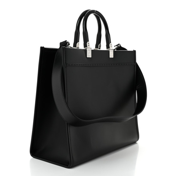 FENDI Vitello King Plexiglass Medium Fendi Sunshine Shopper